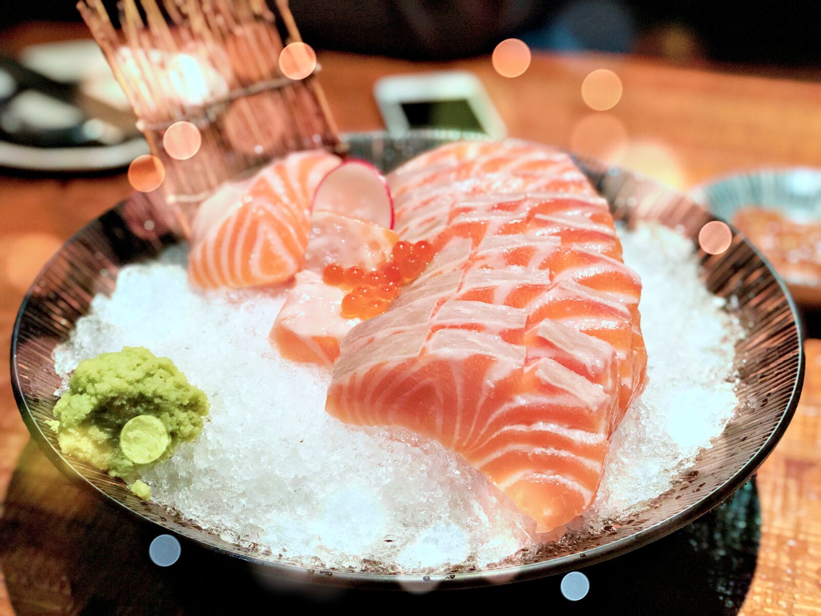 Apple iPhone 8 Plus sample photo. Salmon, time, sashimi photography
