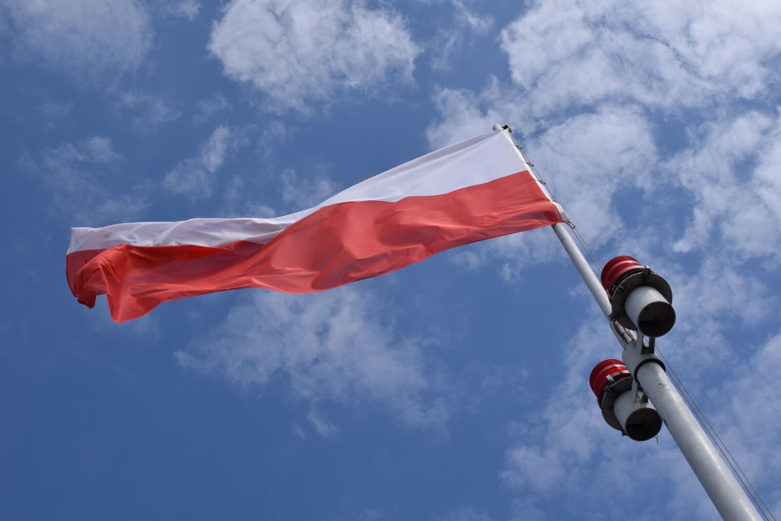 Nikon D3300 sample photo. Poland, flag, banner photography