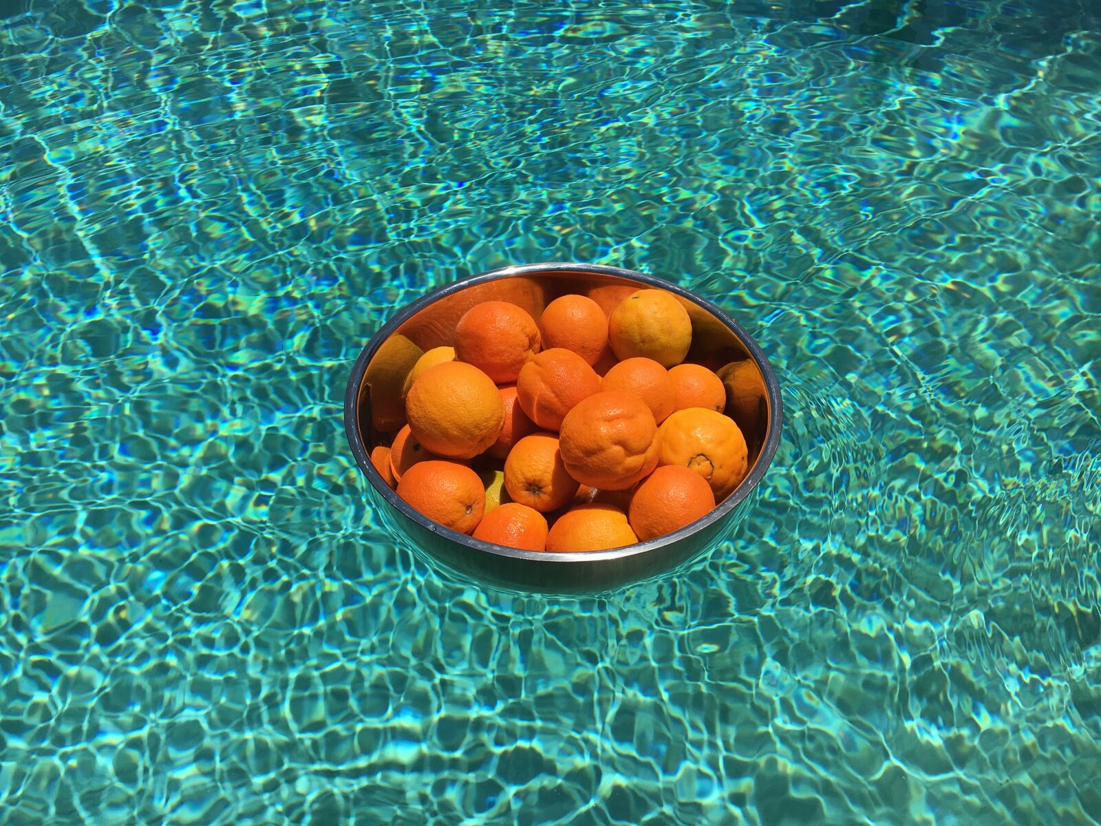 Apple iPhone 6s sample photo. Orange, swimming pool, metal photography