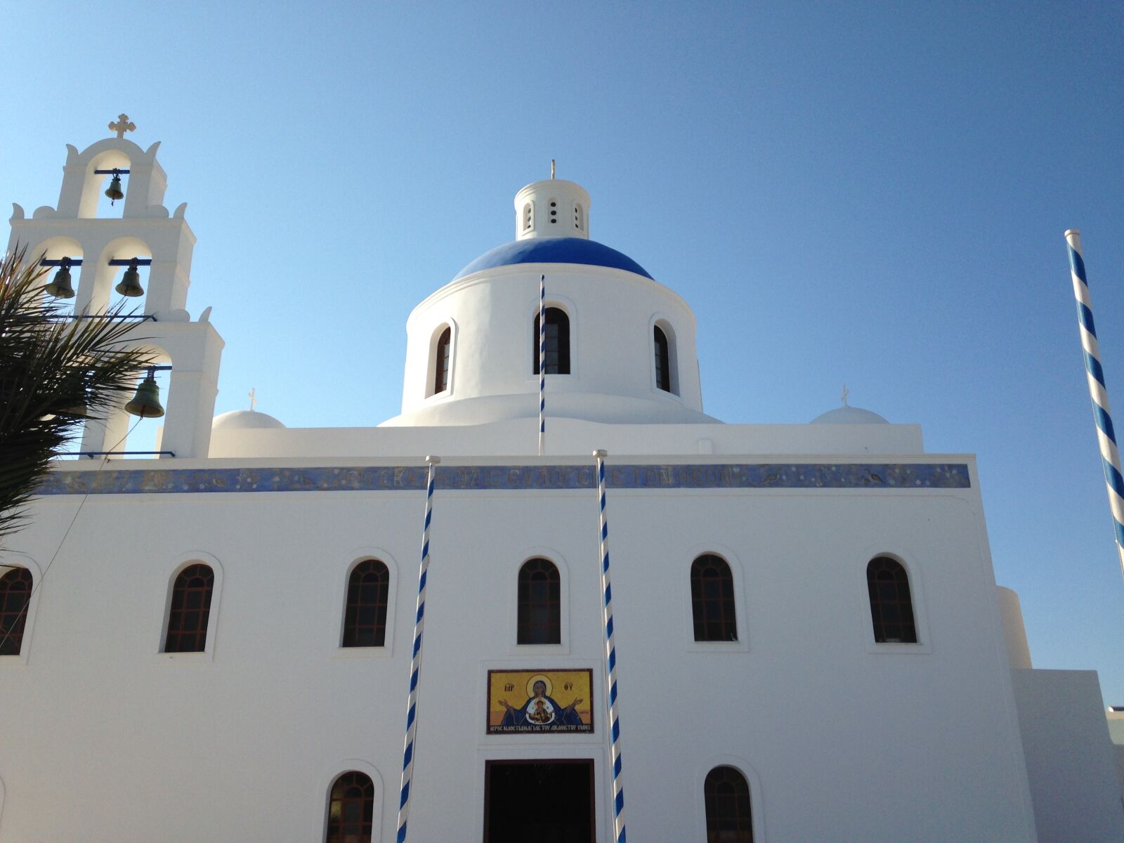 Apple iPhone 5 sample photo. Santorini, church, greece photography