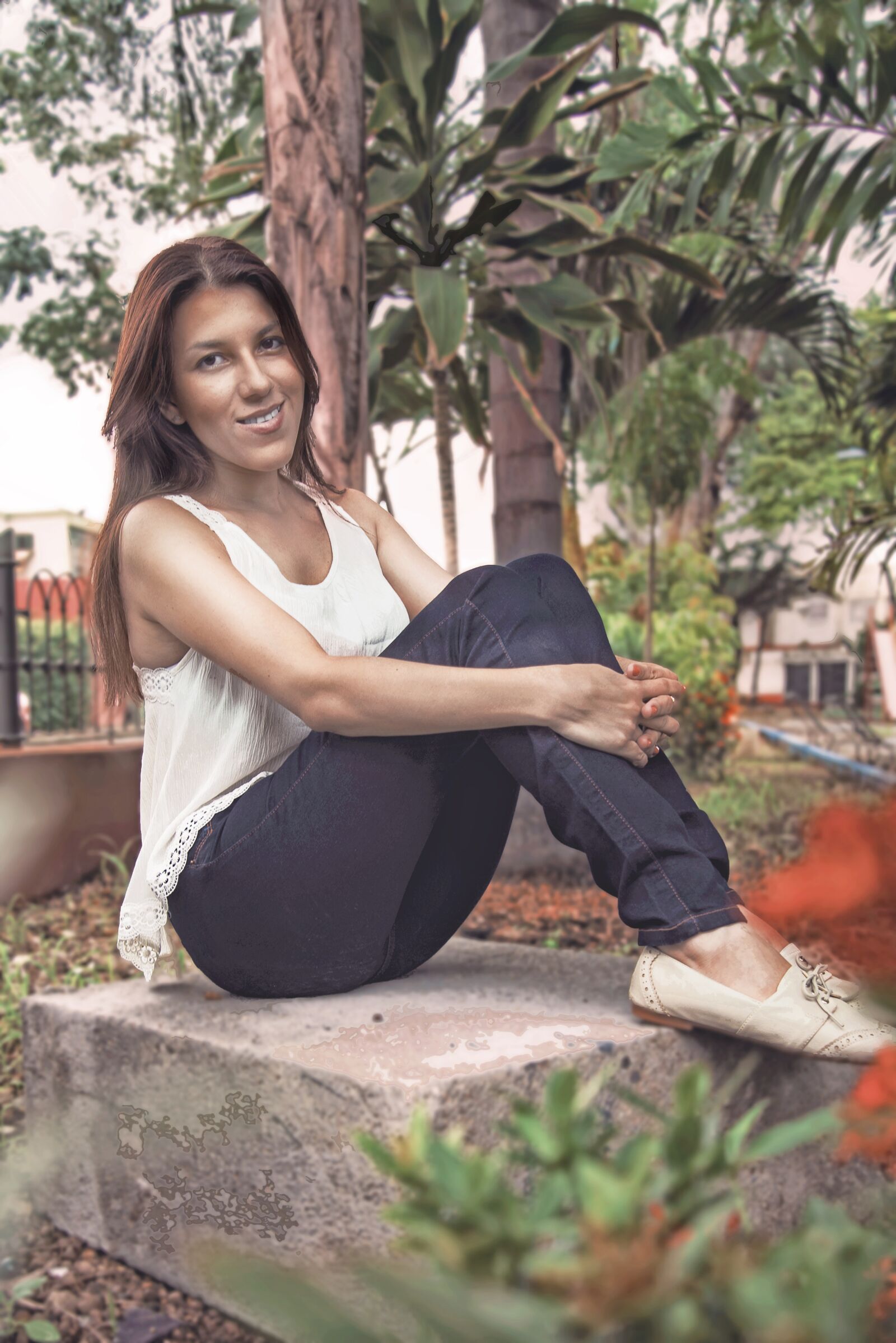 Nikon D750 sample photo. Girl, garden, park photography