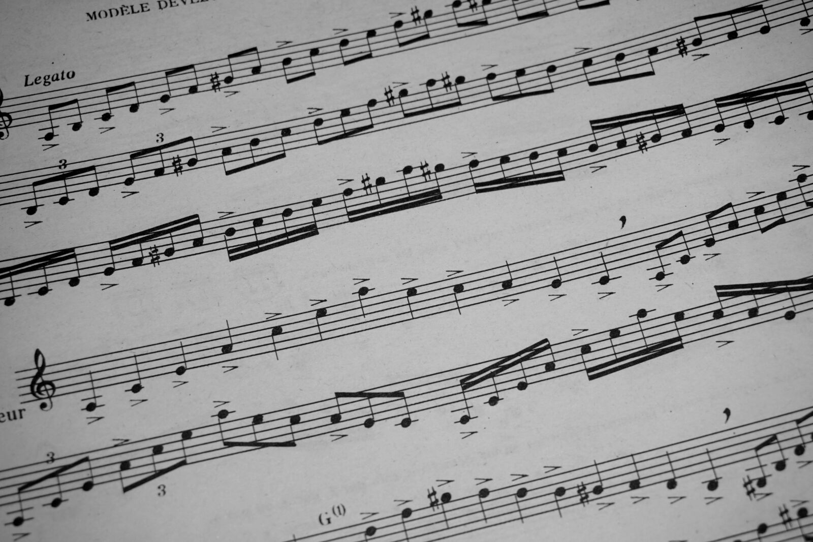 Sony a6000 sample photo. Music, partion, notes photography