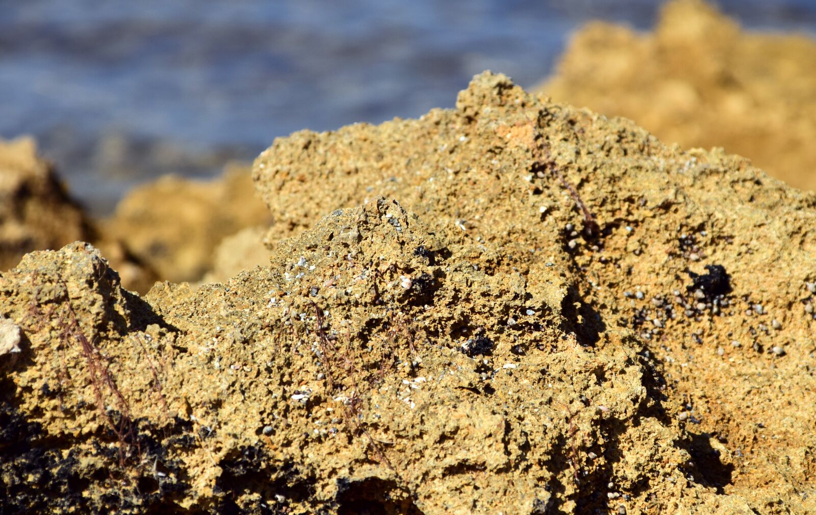 Nikon D3300 sample photo. Sand stone, beach, sea photography