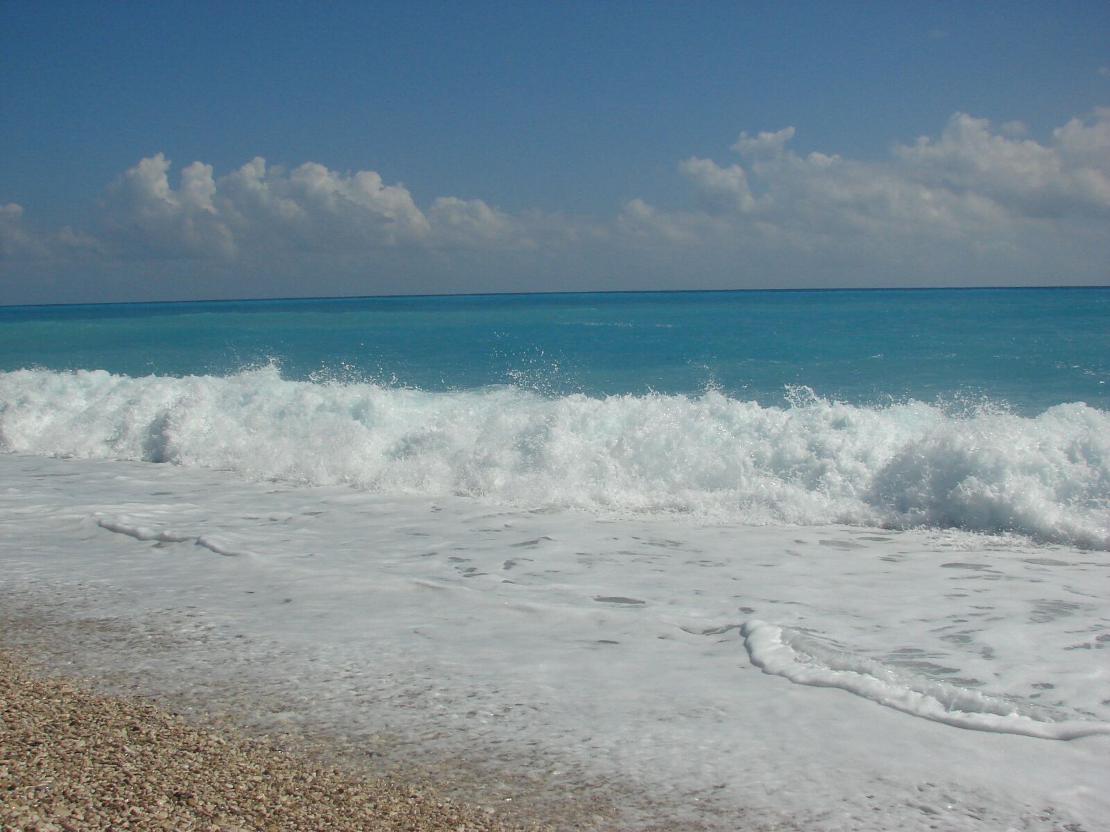 Sony DSC-H2 sample photo. Beach, water, waves photography