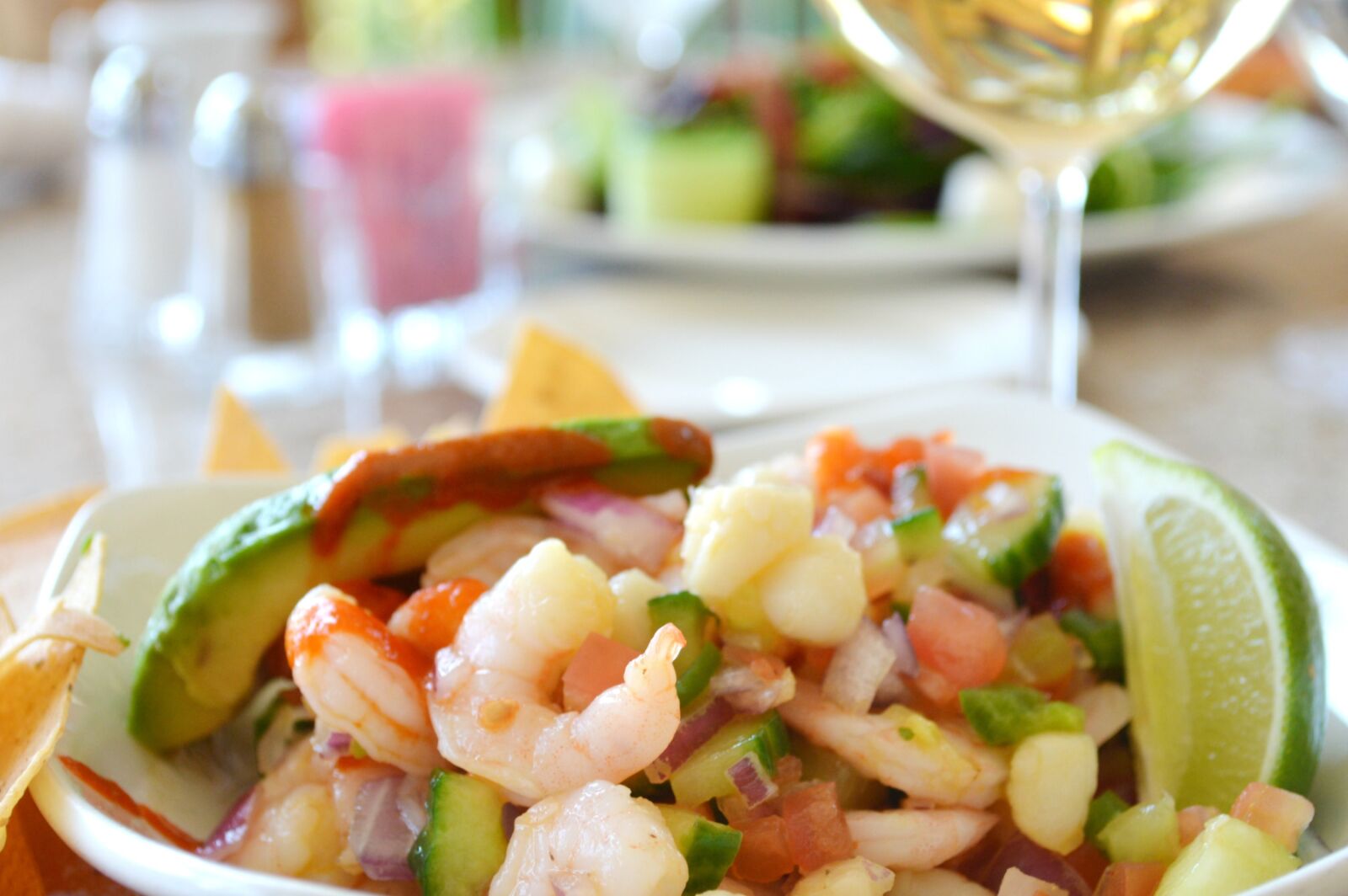 Nikon D3200 sample photo. Shrimp, ceviche, food photography