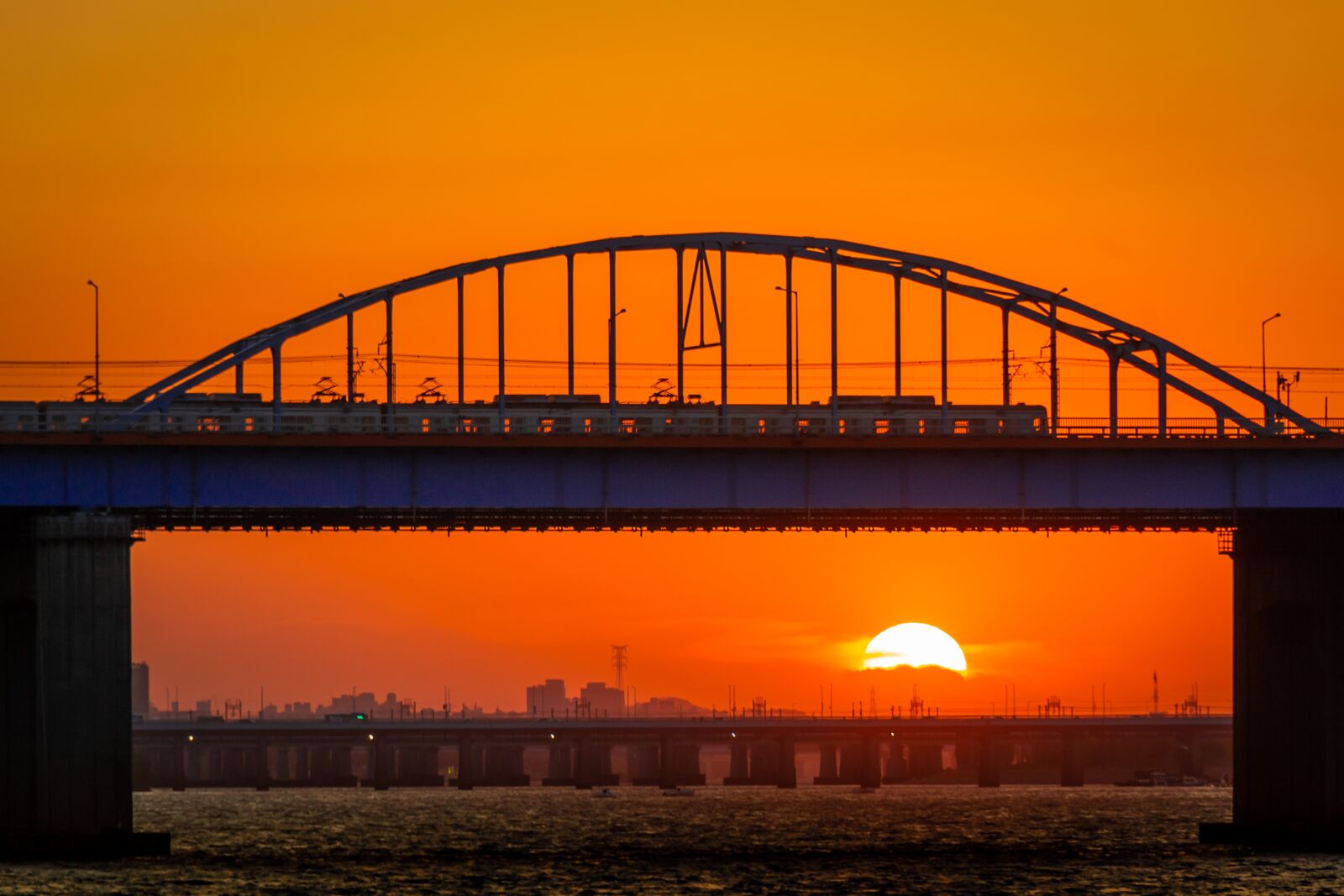 Nikon D3100 sample photo. Bridge, sunset, sun photography