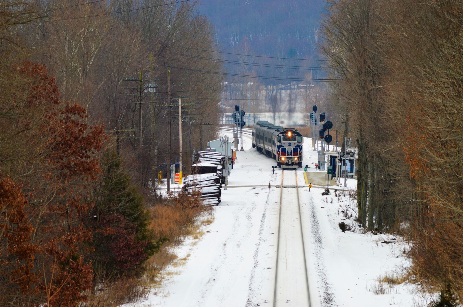 Nikon D3200 sample photo. Snow, snow landscape, train photography