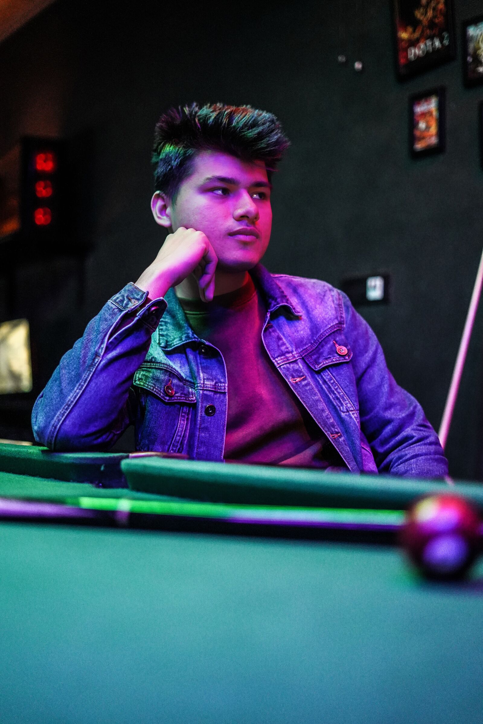 Sony FE 50mm F1.8 sample photo. Male, neon, model photography