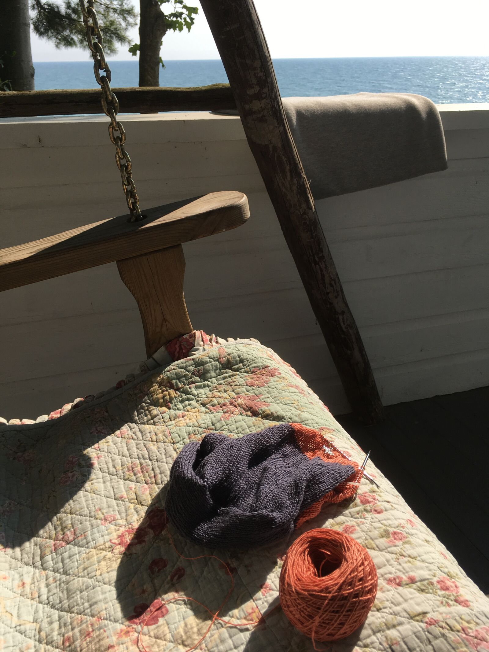 Apple iPhone SE sample photo. Knitting, swing, sunshine photography