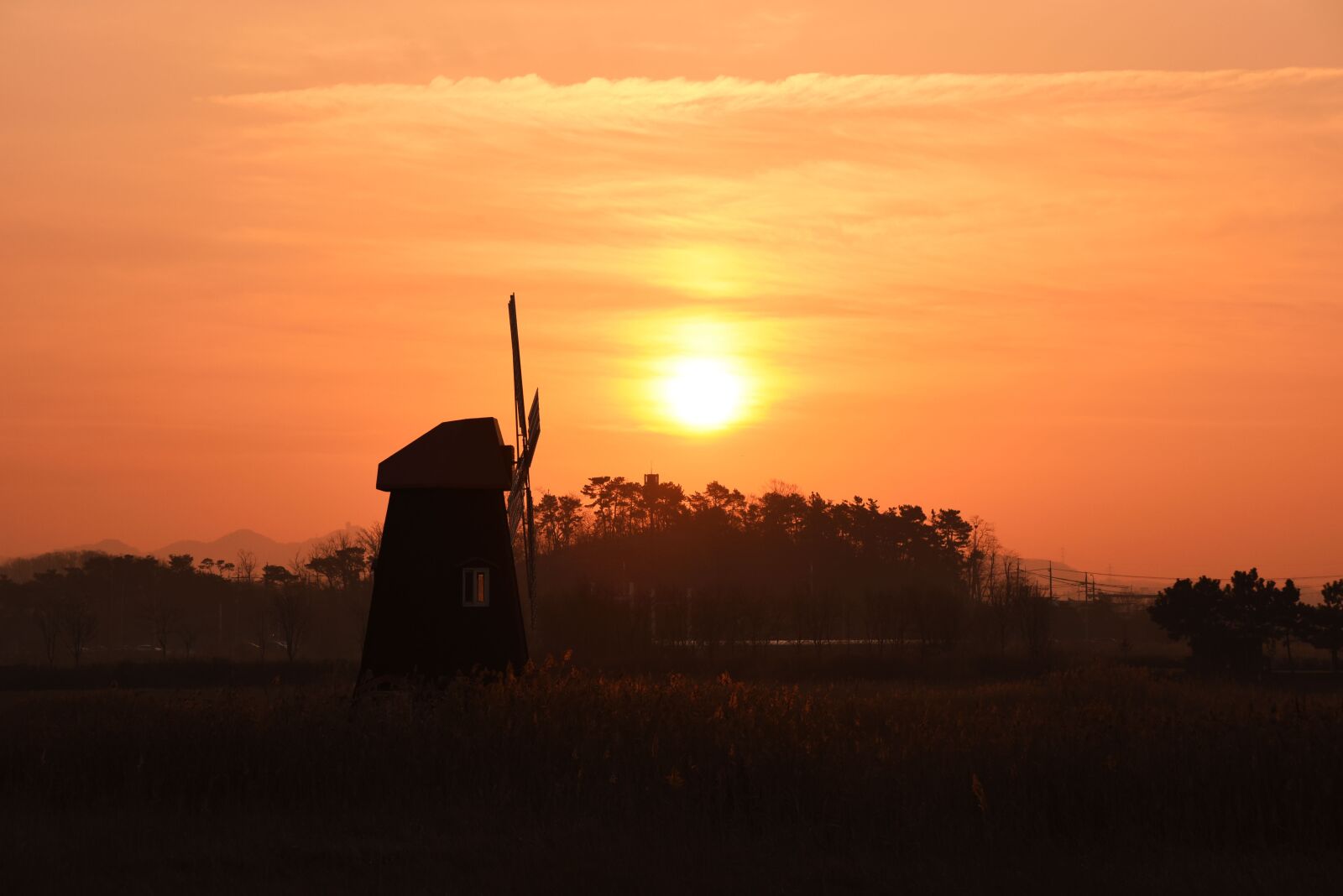 Nikon D750 sample photo. Sunset, windmill, sky photography