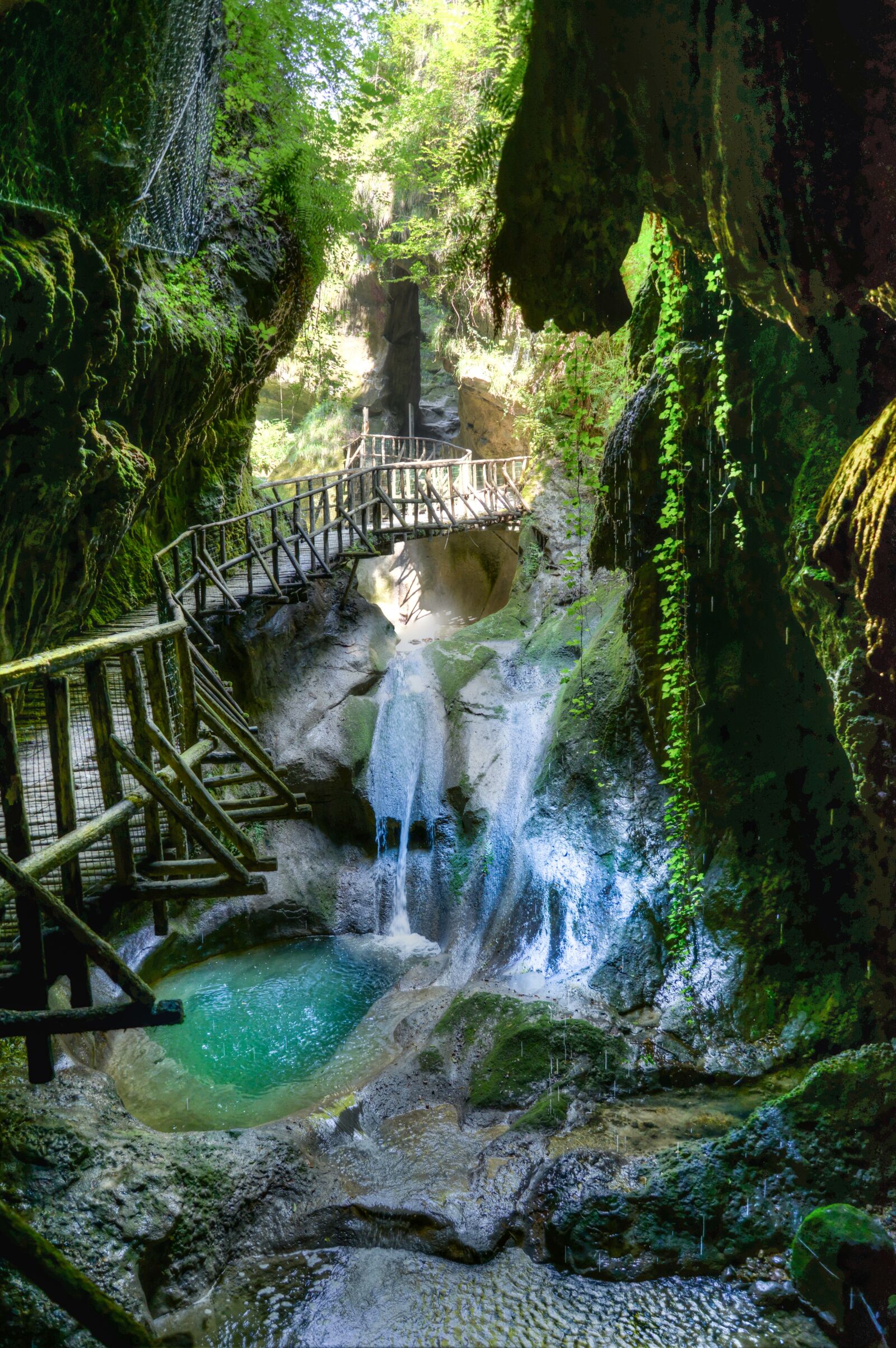 Nikon D610 sample photo. Waterfall, paradise, italy photography