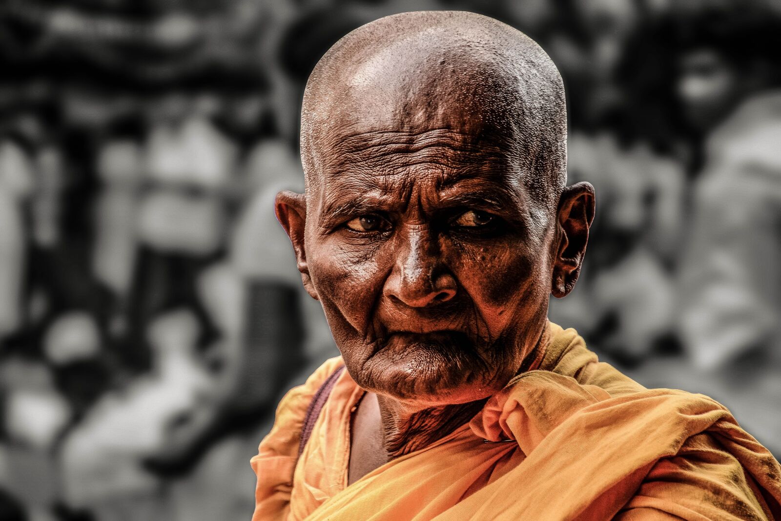 Nikon D7100 sample photo. Monk, path, buddhist photography