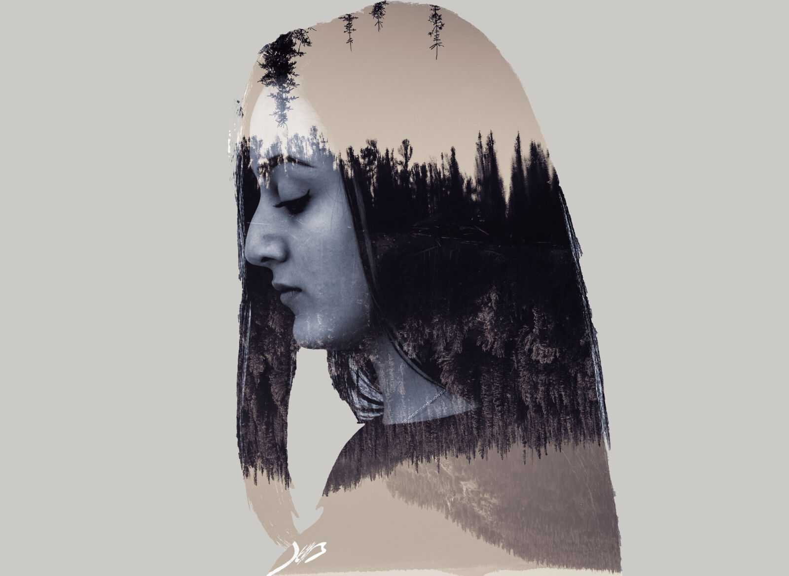 Nikon D3300 sample photo. Double, exposure, girl, lake photography