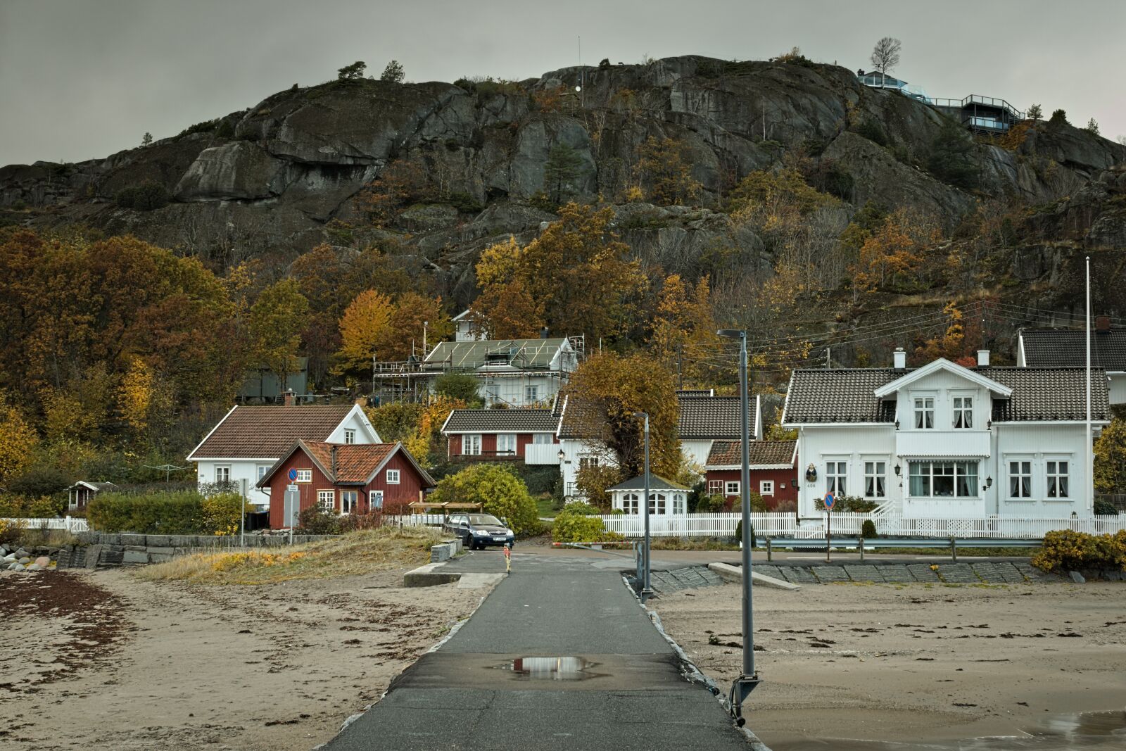 Nikon D3500 sample photo. Mountain, houses, hill photography