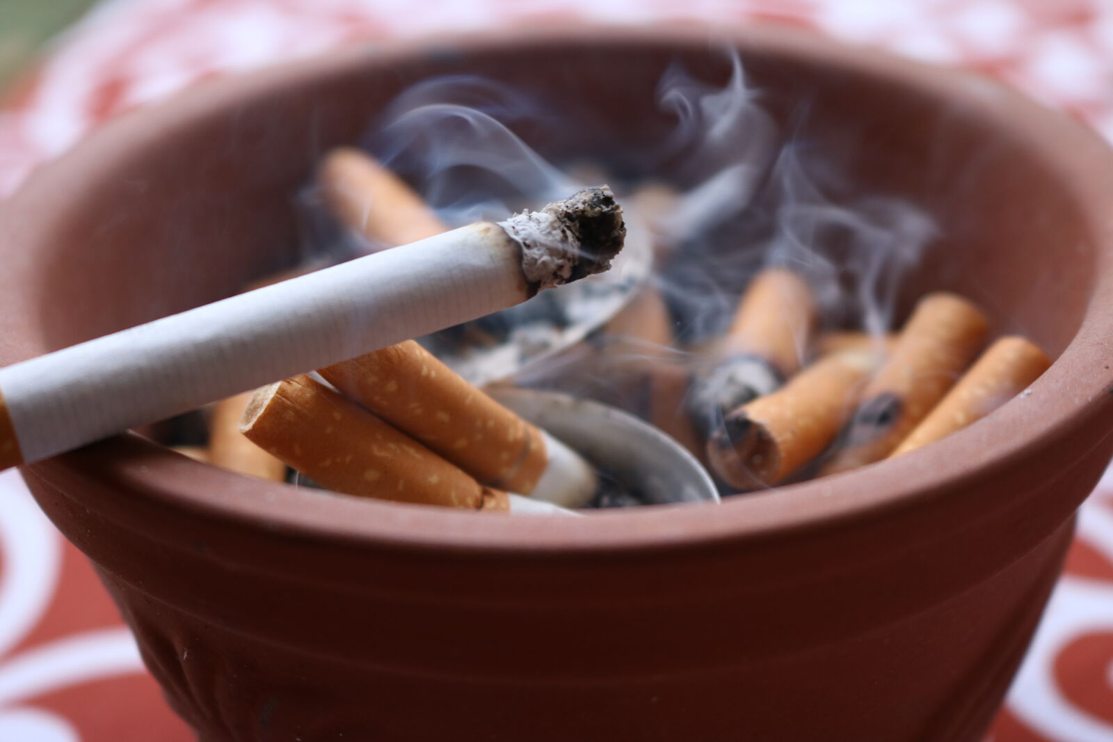 Canon EOS 750D (EOS Rebel T6i / EOS Kiss X8i) sample photo. Ashtray, cigarette, cigarette, butt photography