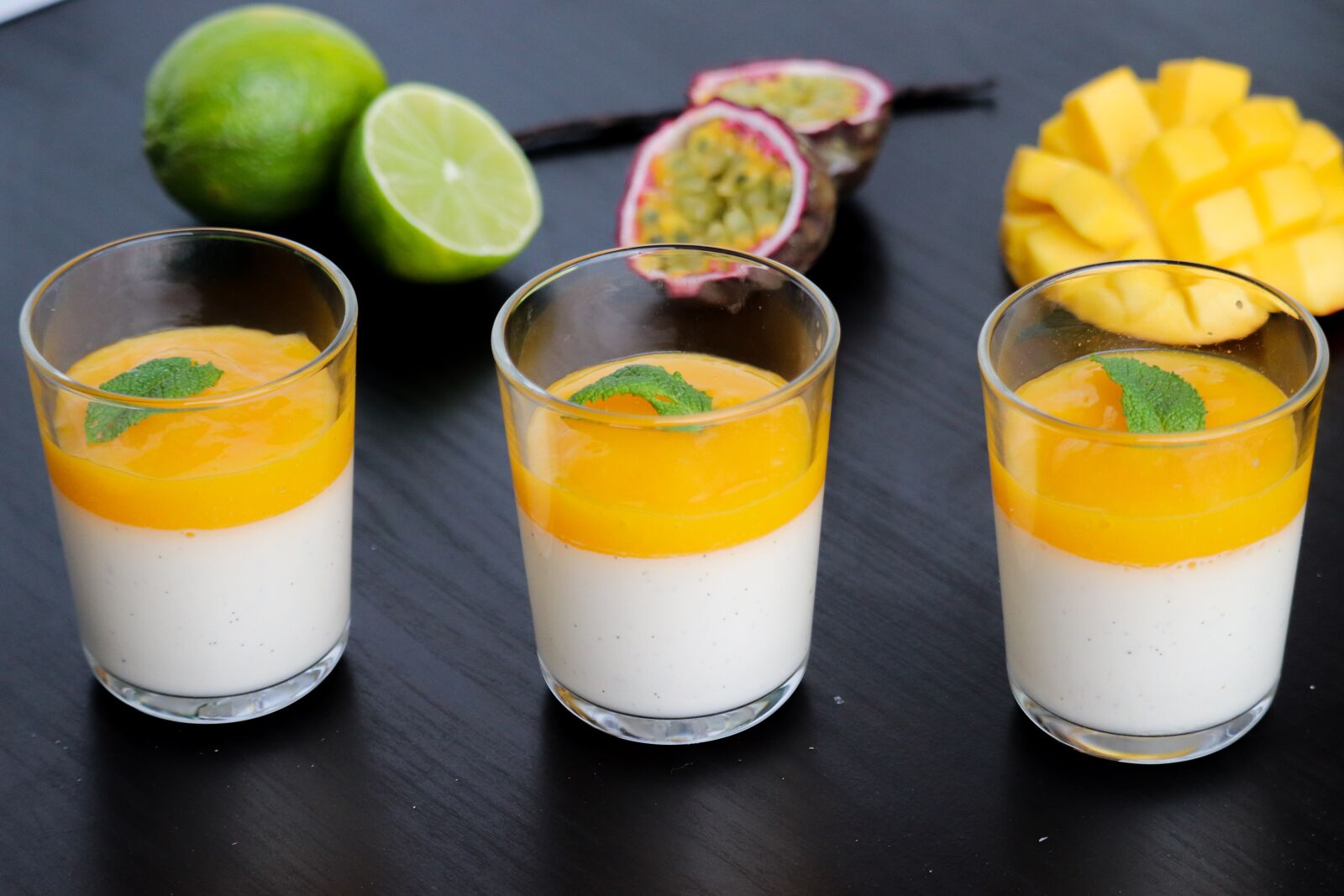 Canon EOS 800D (EOS Rebel T7i / EOS Kiss X9i) sample photo. Panna cotta, exotic fruit photography