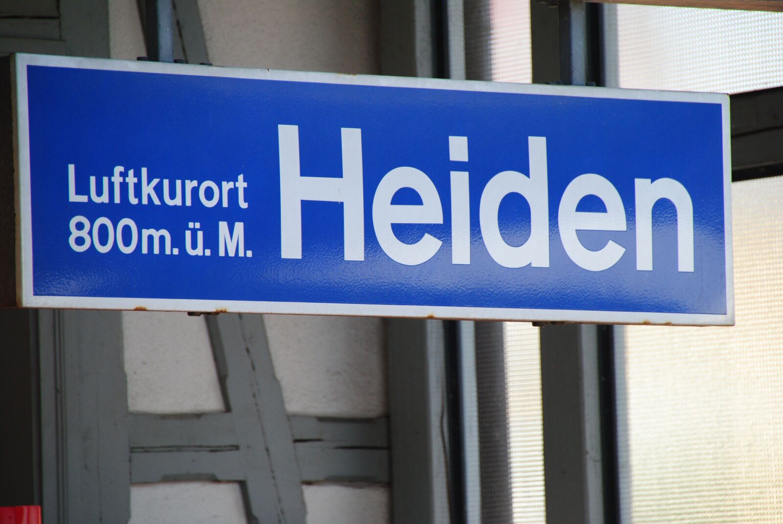 Nikon D3000 sample photo. Heiden, town sign, switzerland photography
