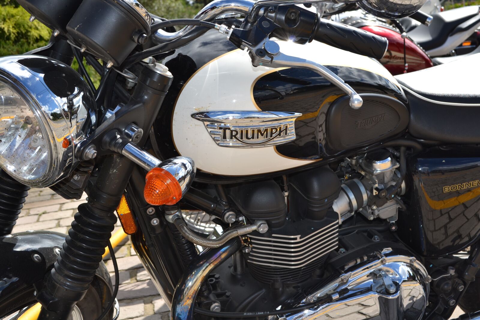 Nikon D3100 sample photo. Triumph, vintage, motorcycle photography