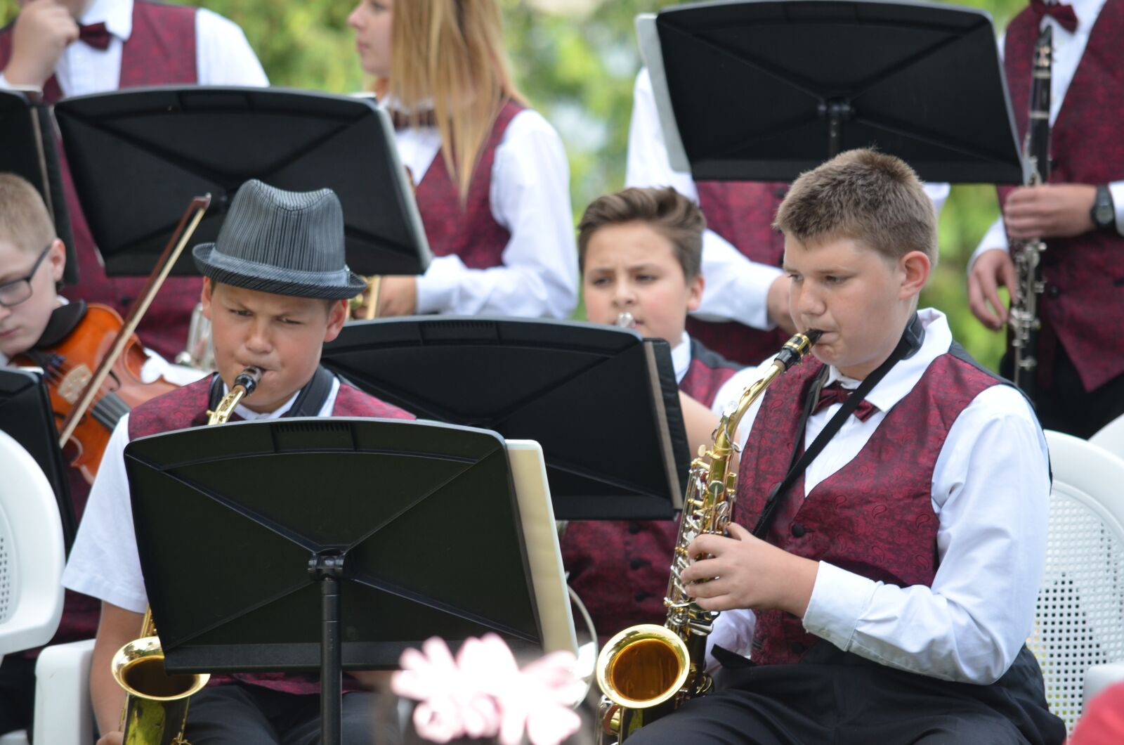 Nikon D5100 sample photo. Jazz, band, middle school photography