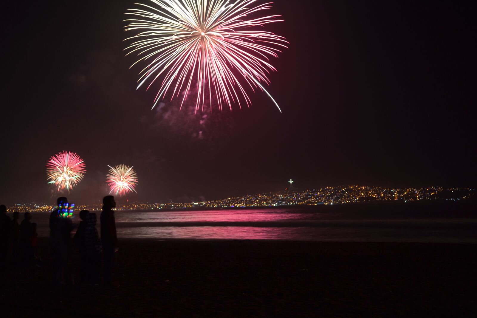 Nikon D3100 sample photo. Fireworks, new year, pyrotechnics photography