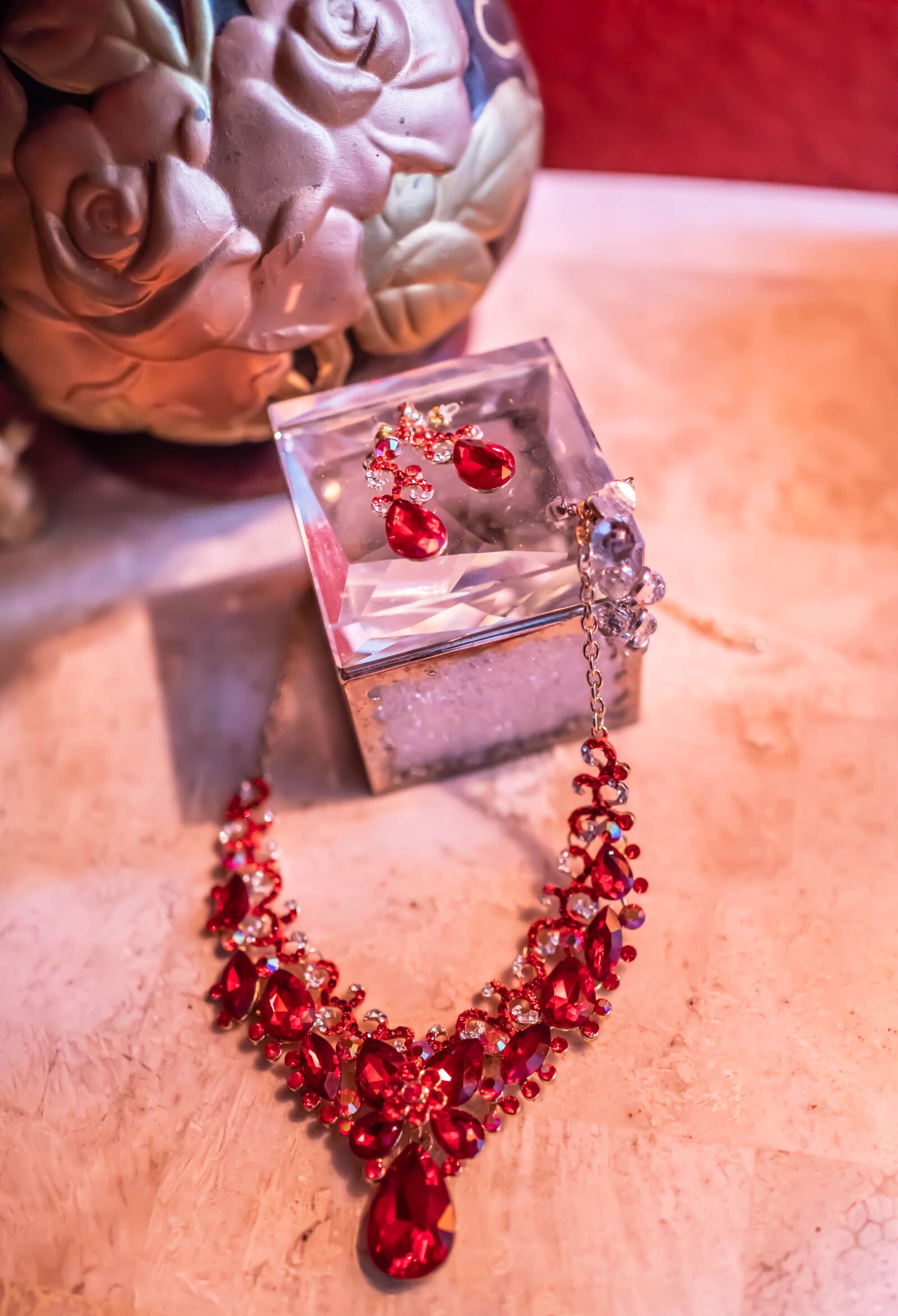 Sony Cyber-shot DSC-RX1R II sample photo. Jewelry, ruby necklace, rubies photography