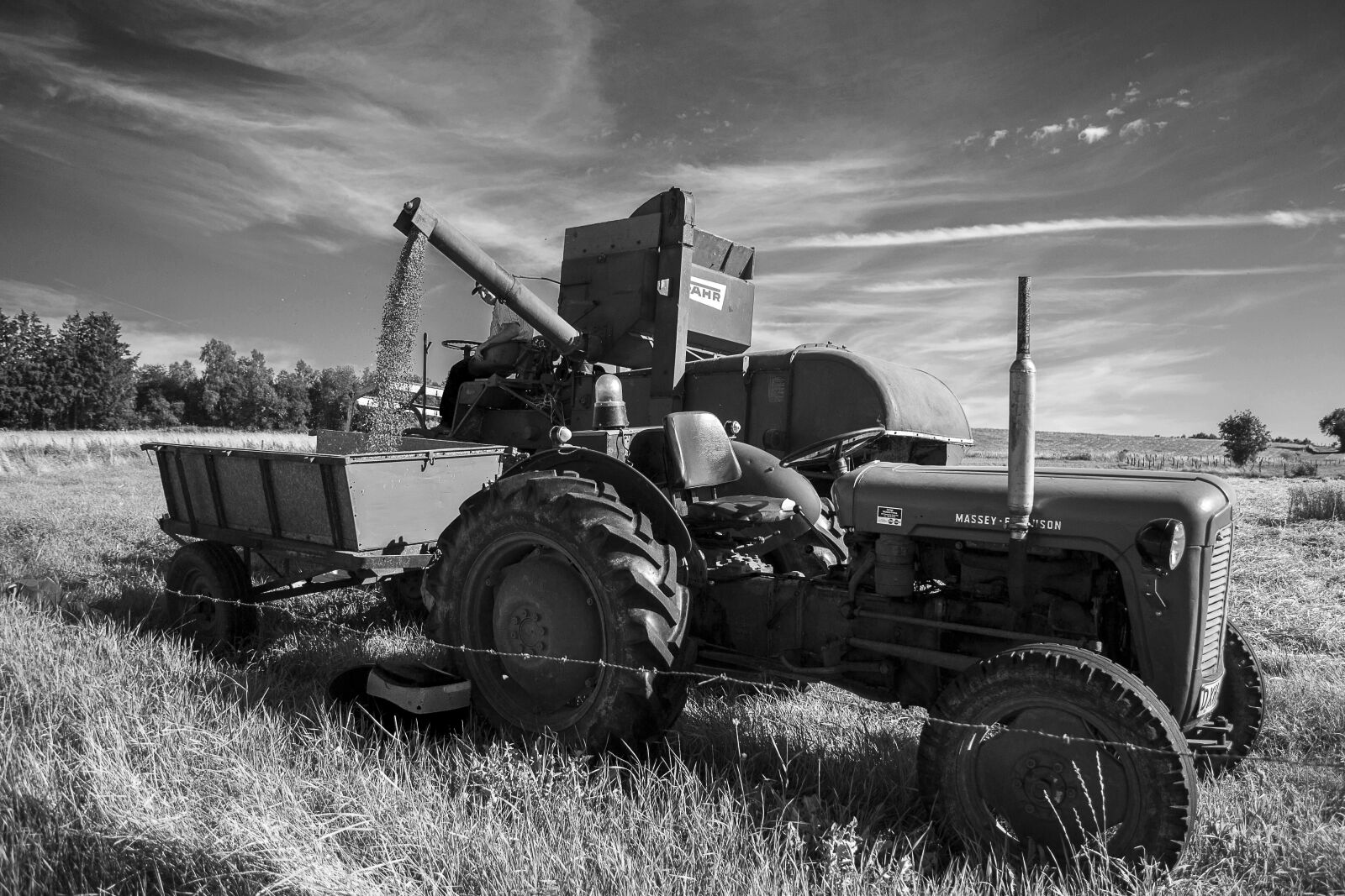 Nikon D3100 sample photo. Fergusson, tractor, grain photography