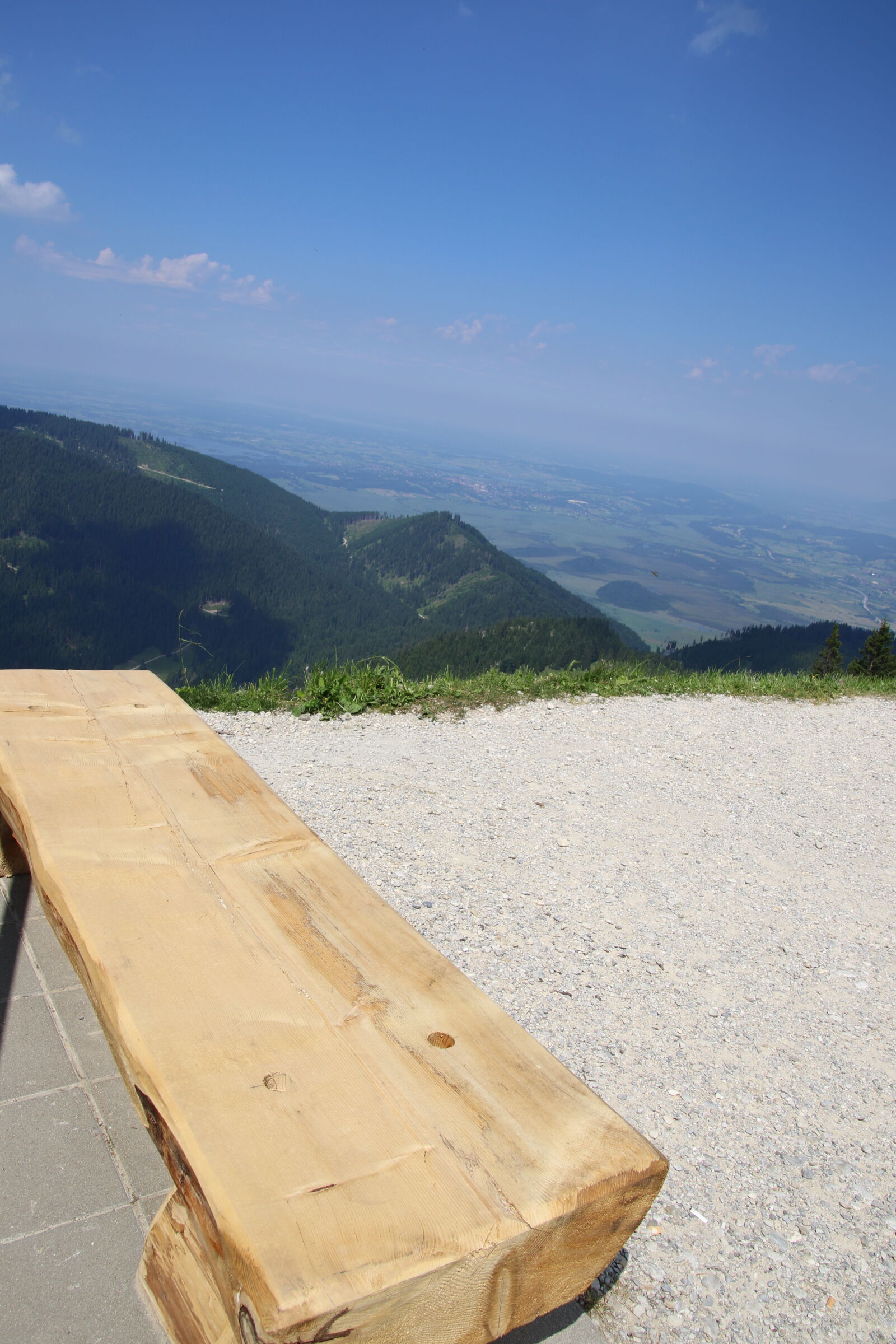 Canon EOS 7D Mark II sample photo. Alps, bench, blue, sky photography