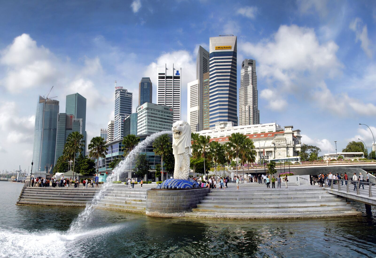 Nikon D200 sample photo. Singapore, merlion park, asia photography