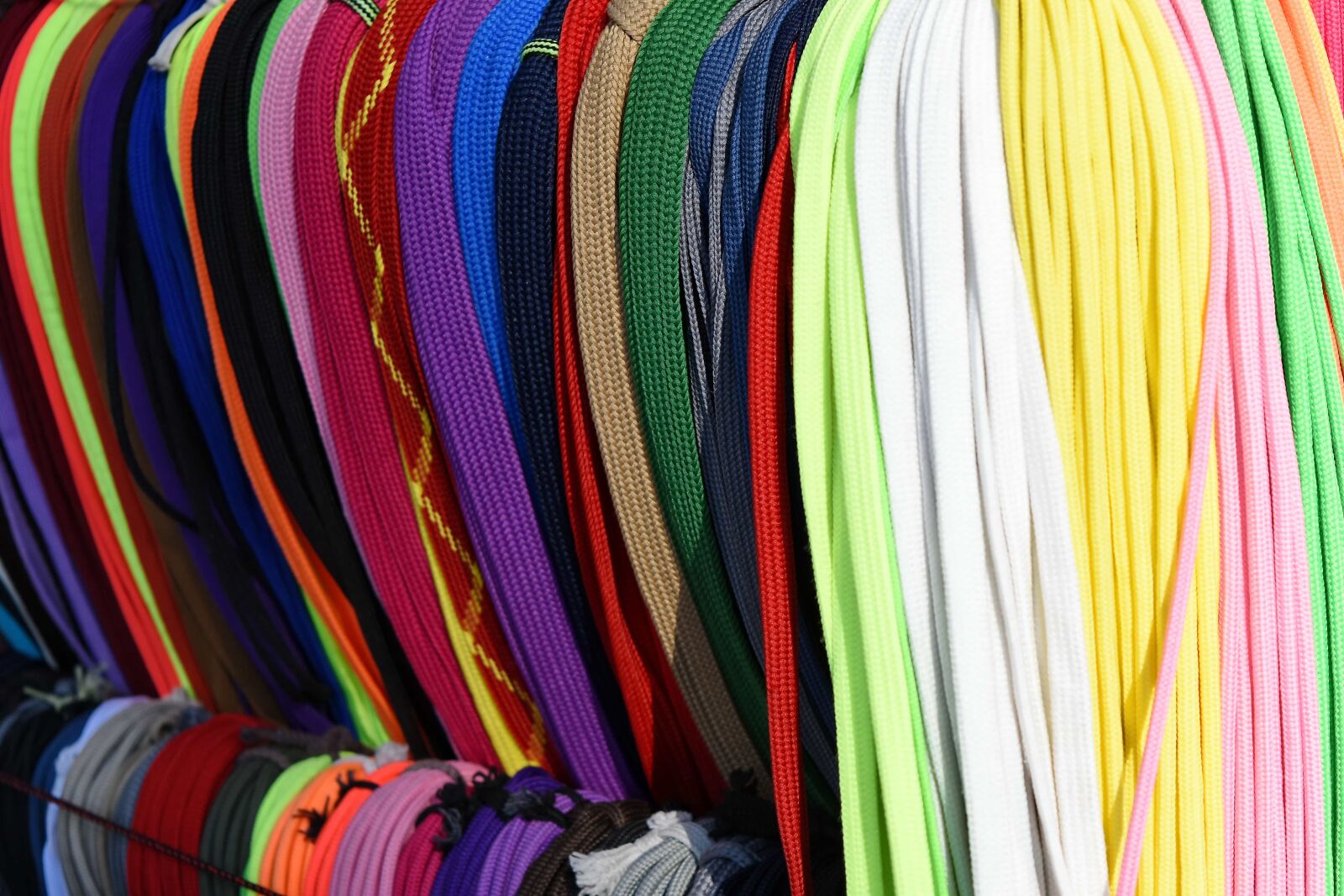 Nikon D5500 sample photo. Colourful, handmade, shoelace, color photography
