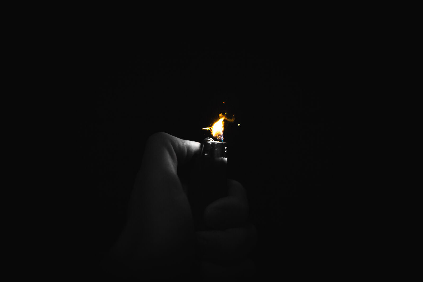 Canon EOS 6D + Canon EF 50mm F1.4 USM sample photo. Dark, fire, flame, hand photography