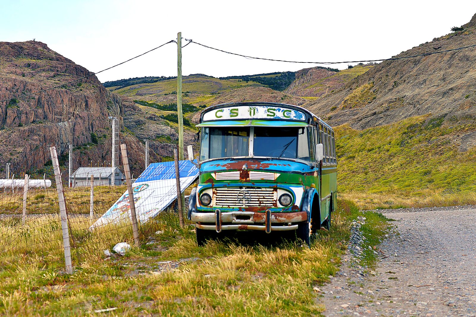 Nikon Df sample photo. Patagonia, bus, colorful photography
