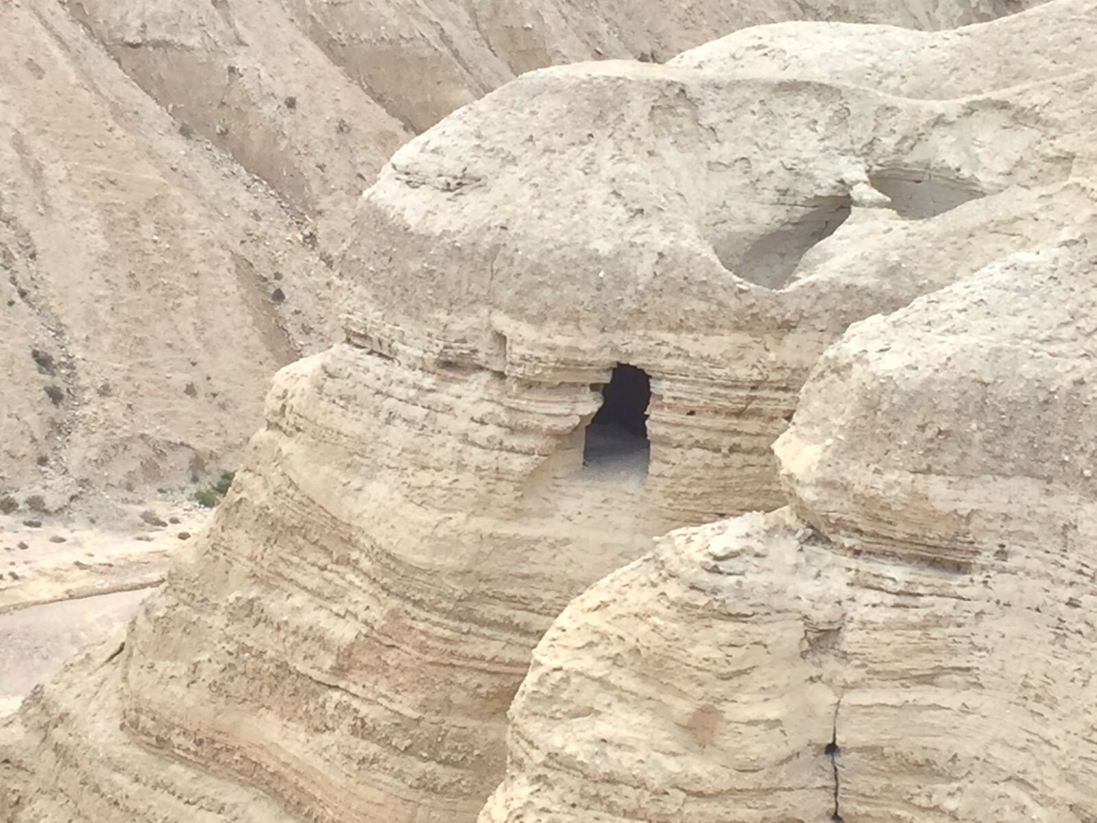 iPhone 6 back camera 4.15mm f/2.2 sample photo. Cave, qumran, israel photography