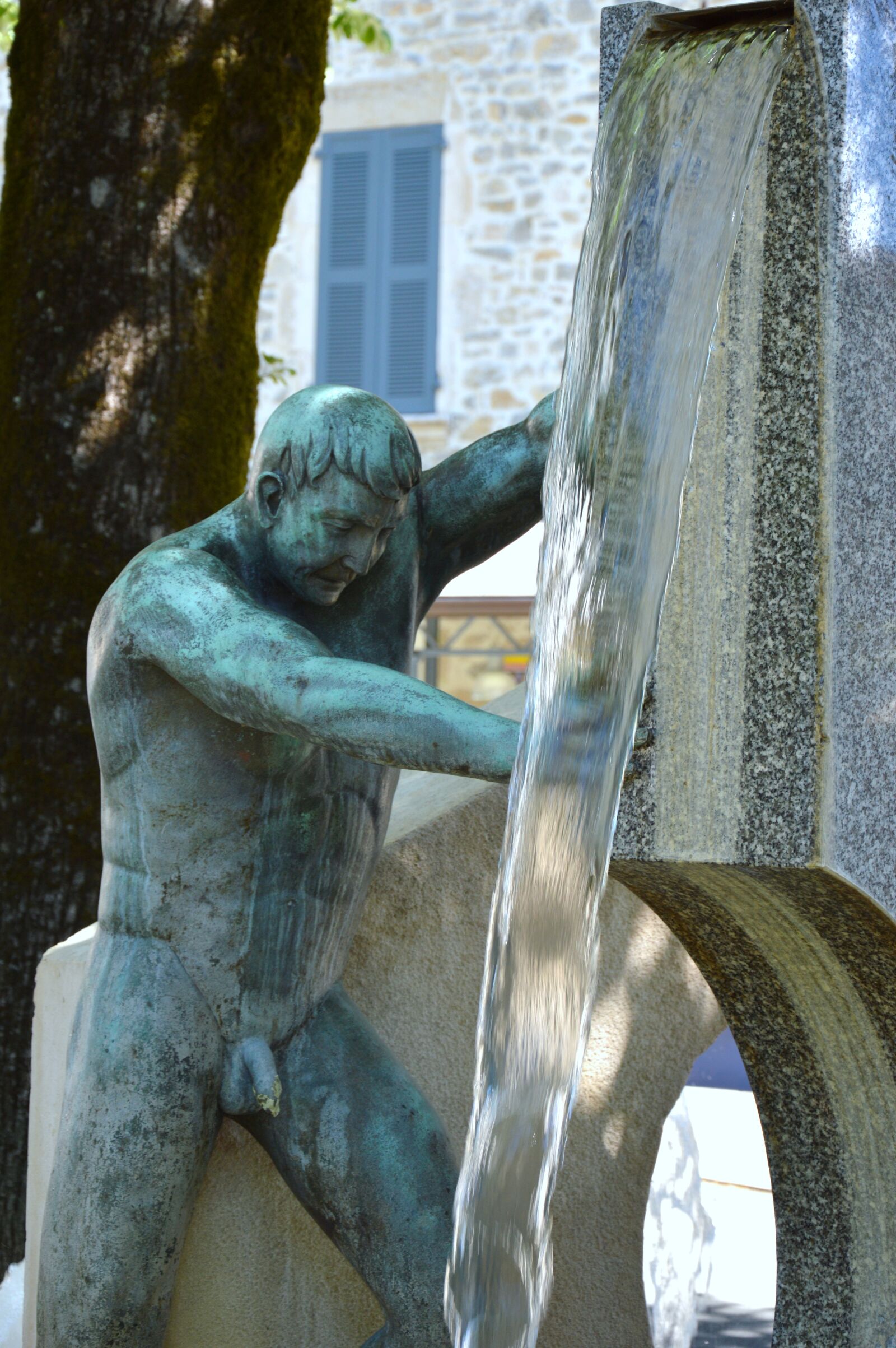Nikon D3200 sample photo. Statue, fountain, water photography