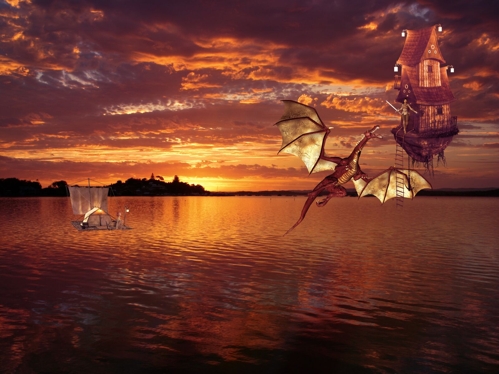 Canon PowerShot SX60 HS sample photo. Fantasy, dragon, castle photography