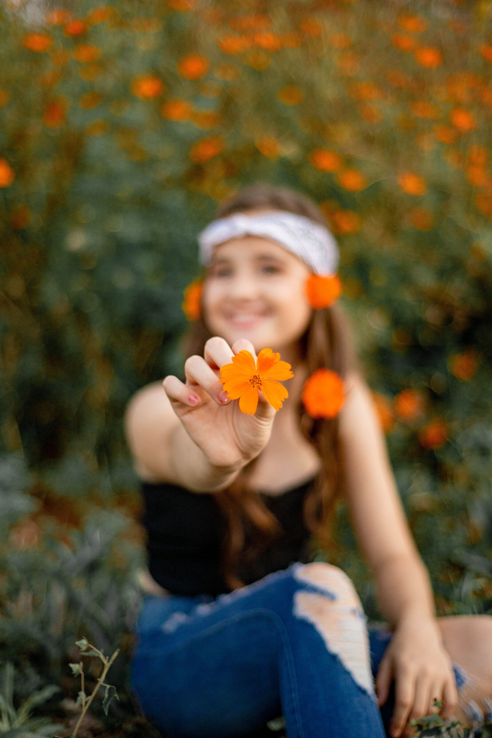 Nikon D610 sample photo. Girls, flower, model photography