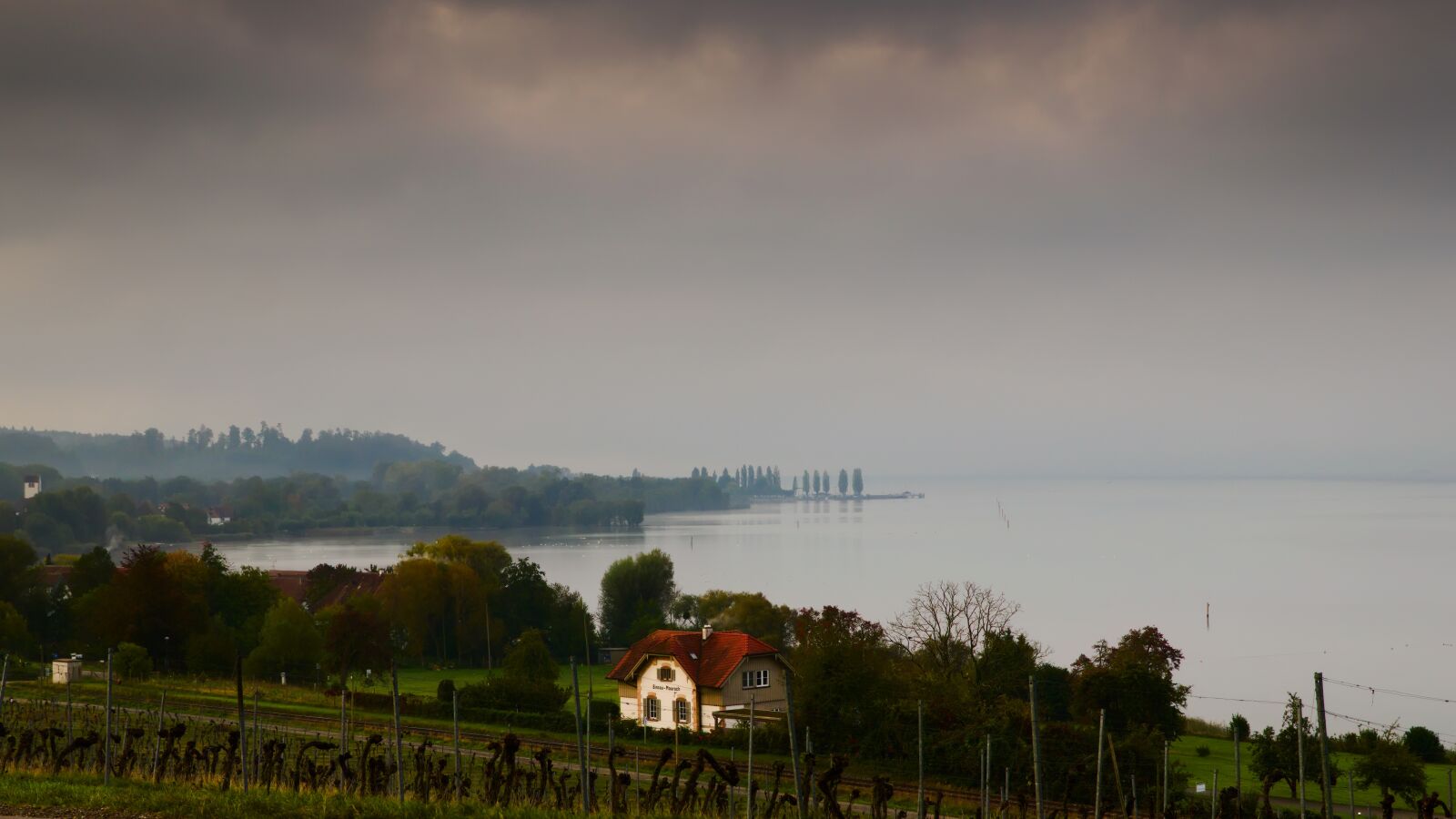 Nikon D3200 sample photo. Lake constance, lake, railway photography