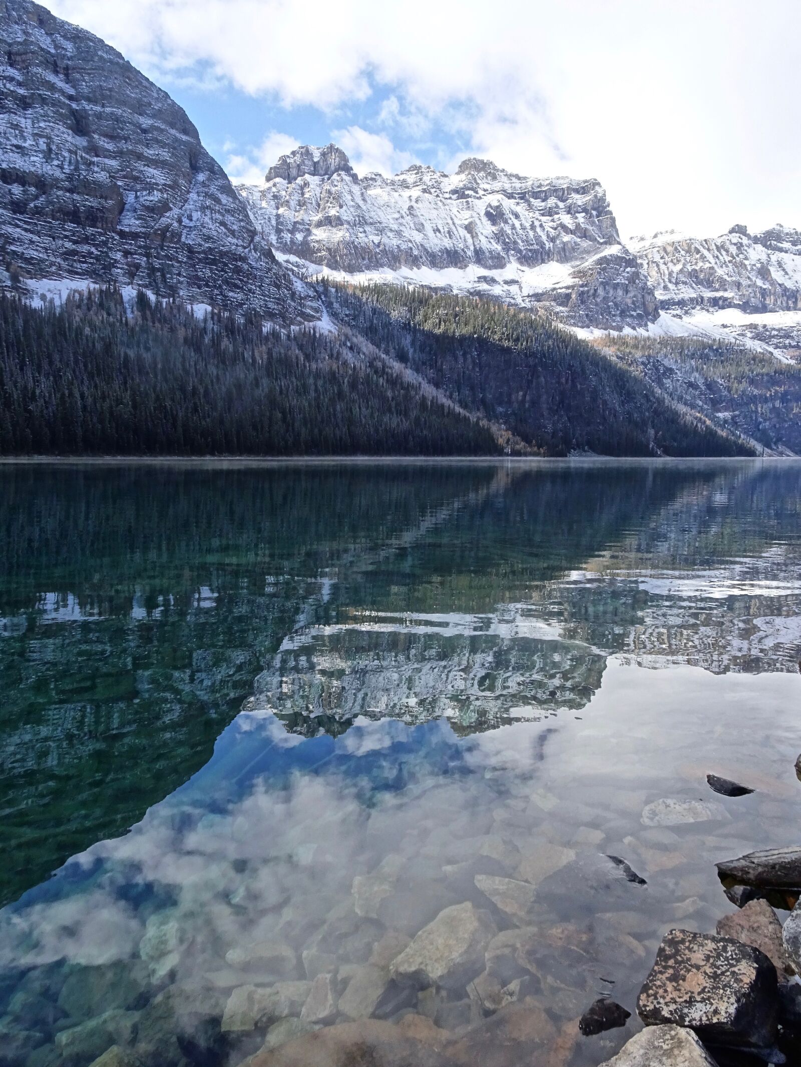 Sony Cyber-shot DSC-HX90V sample photo. Lake, reflection, rockies photography