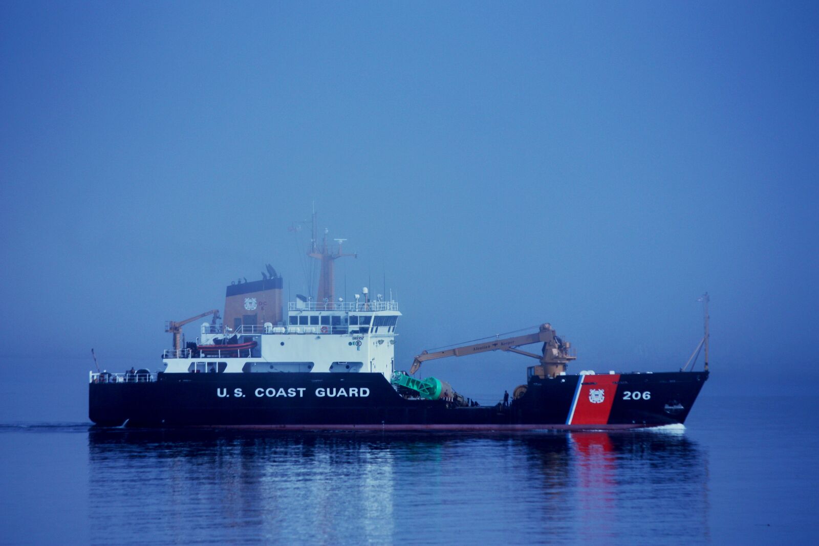 Canon EOS 450D (EOS Rebel XSi / EOS Kiss X2) sample photo. Coast guard, fog, boat photography