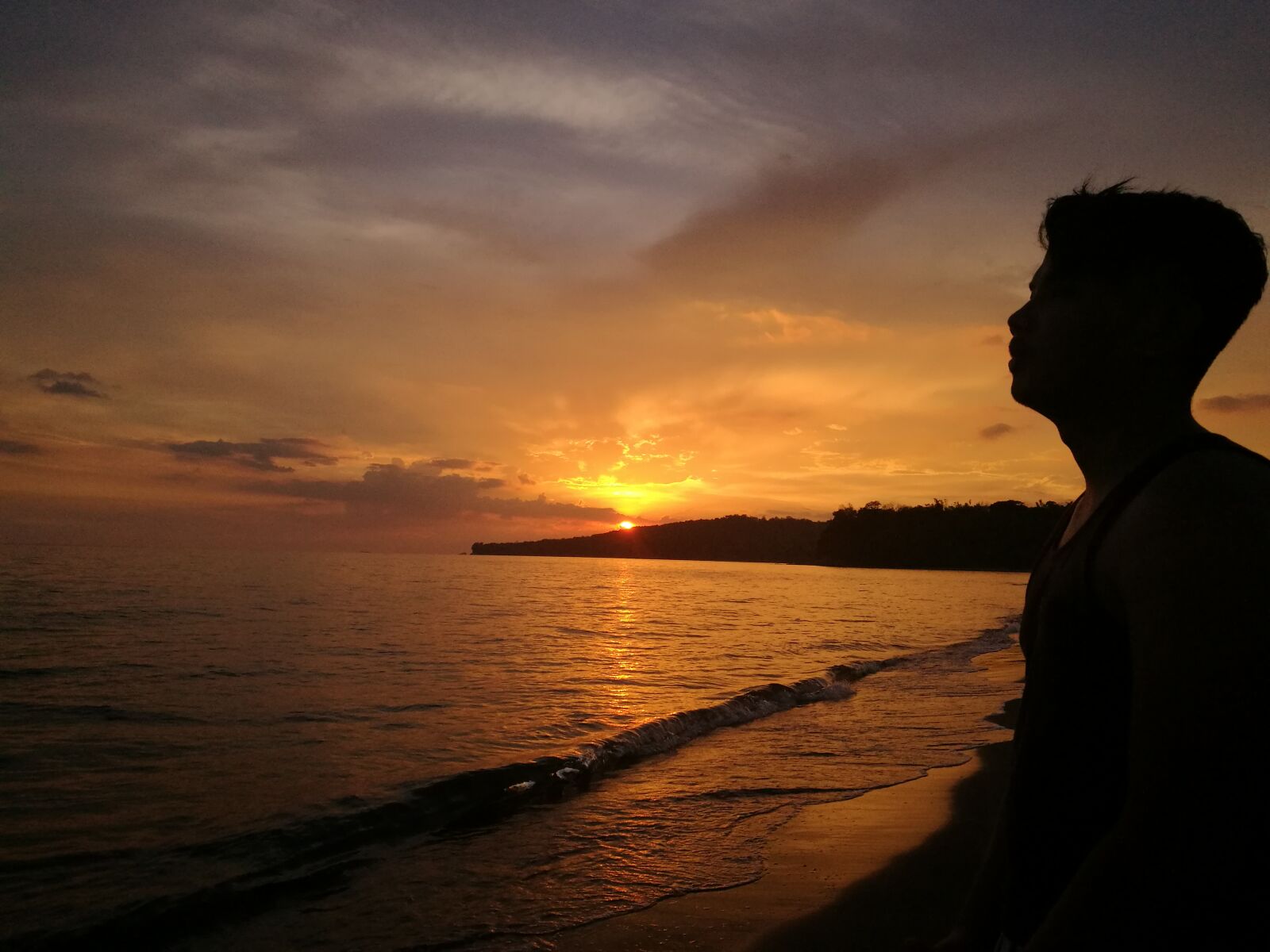 HUAWEI P9 Plus sample photo. Beach, silhouette, sunset photography