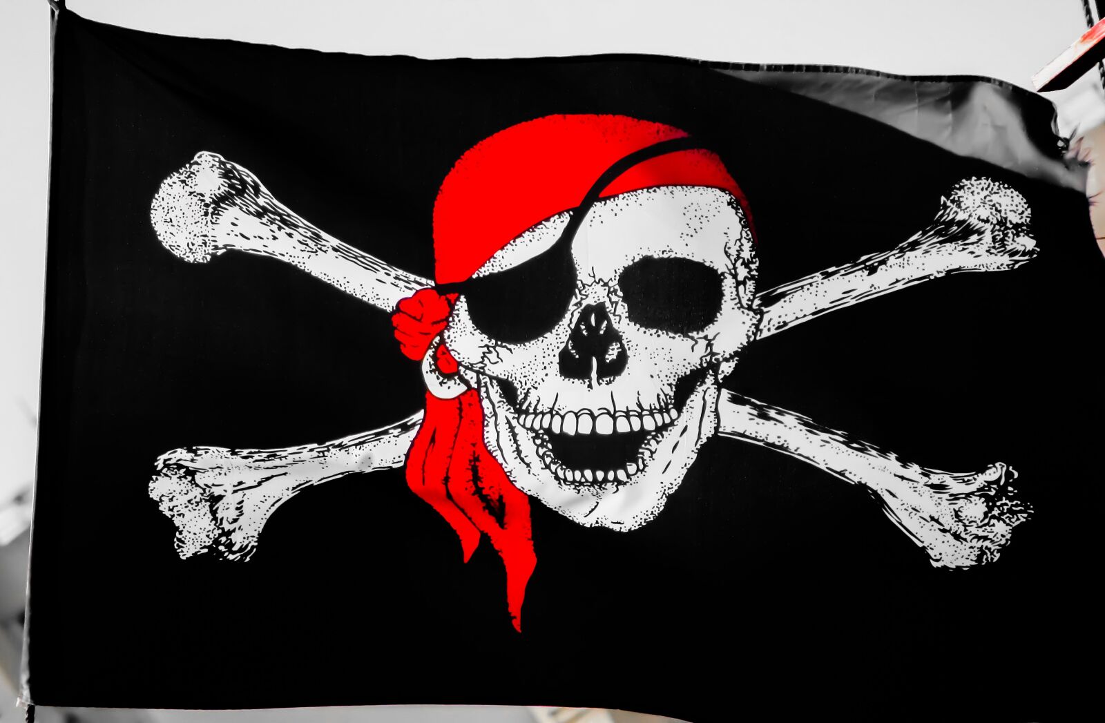 Canon PowerShot SX400 IS sample photo. Pirates, flag, skull photography