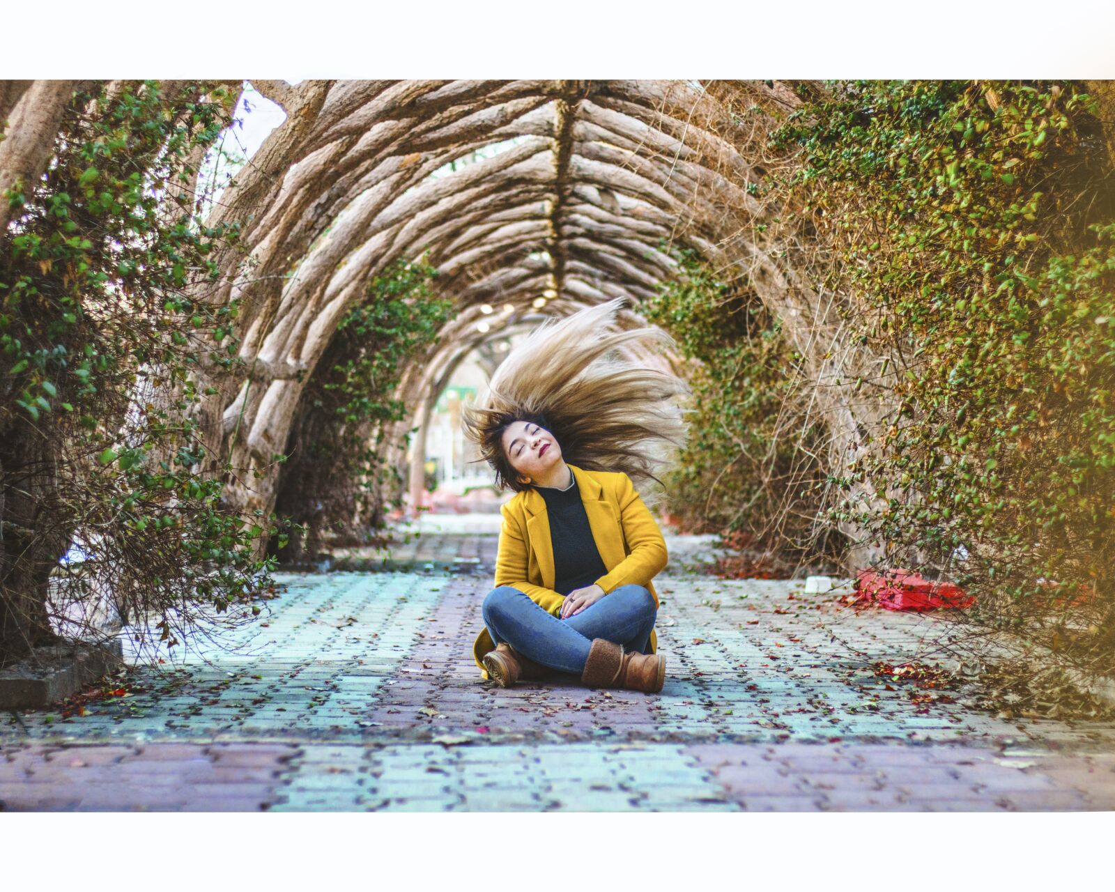 Canon EF 50mm F1.8 STM sample photo. Girl, wind, boots photography