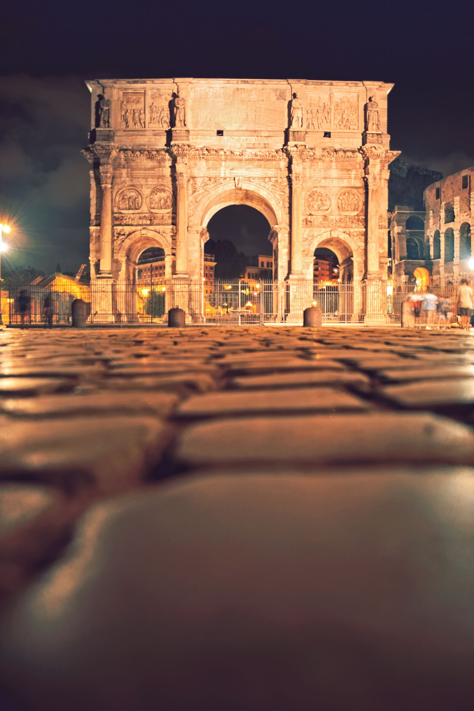 Nikon D3300 sample photo. Rome, night, triumphal arch photography