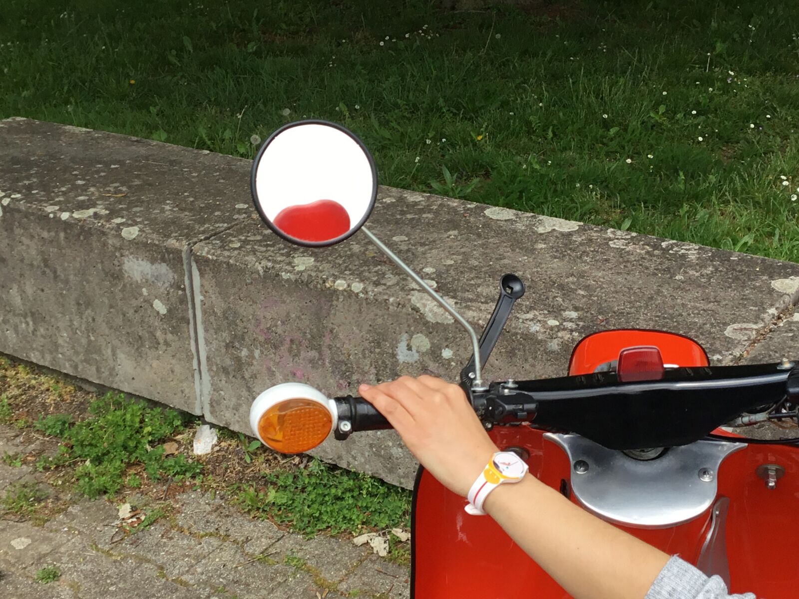 Apple iPad (5th generation) sample photo. Red vespa, red balloon photography
