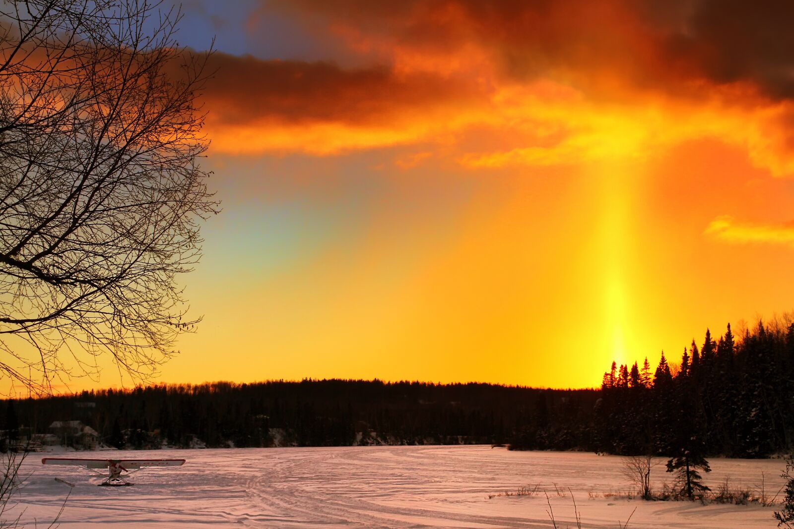 Canon EOS 7D sample photo. Sunset, winter, landscape photography