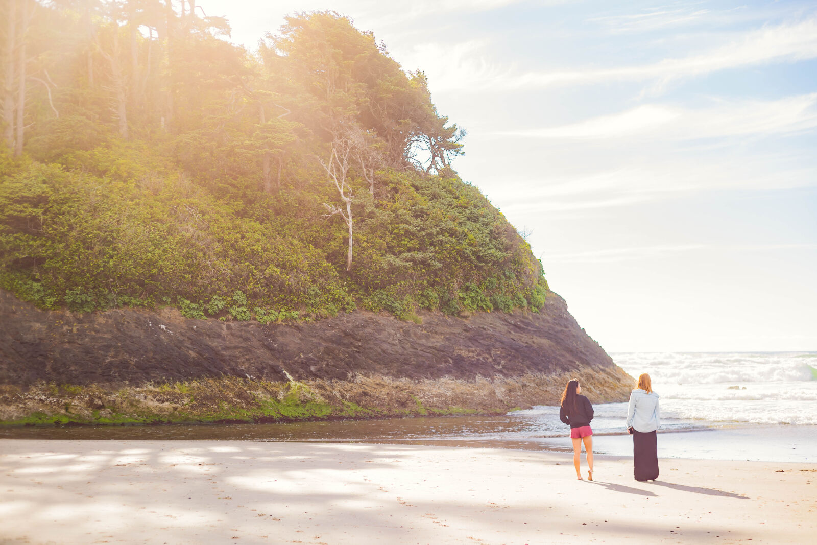 Canon EF 50mm F1.8 II sample photo. Friends, oregon, coast, sunset photography