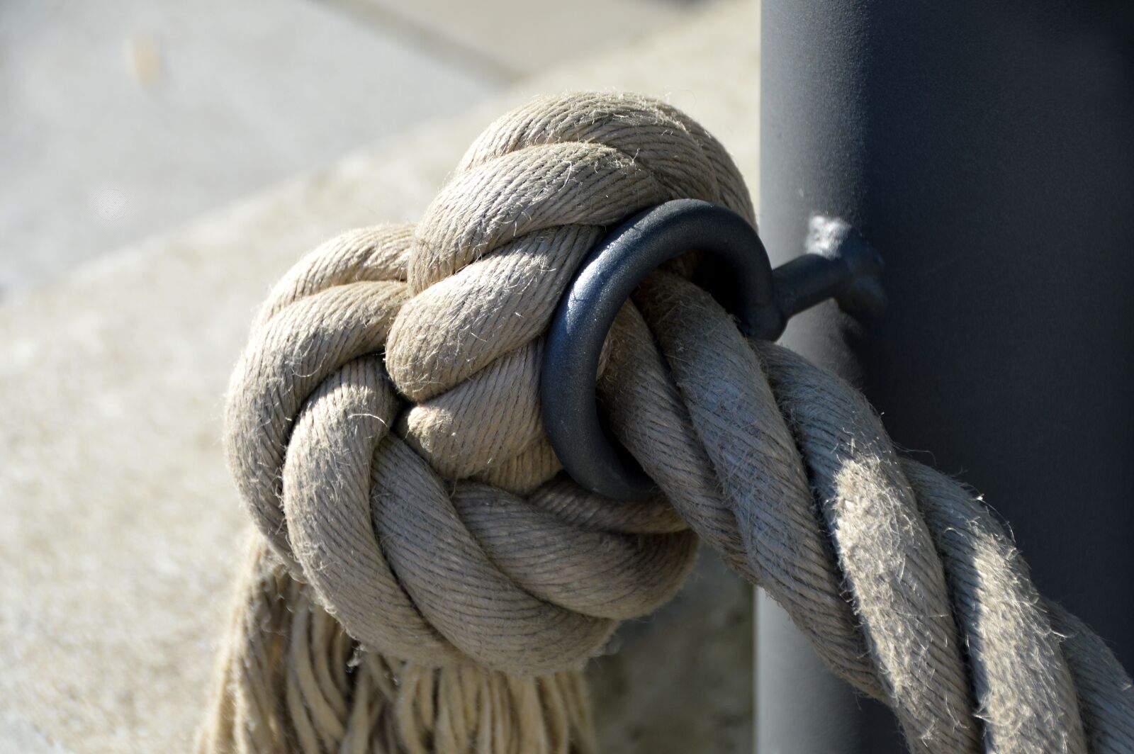 Nikon D3200 sample photo. Knot, hemp rope, rope photography