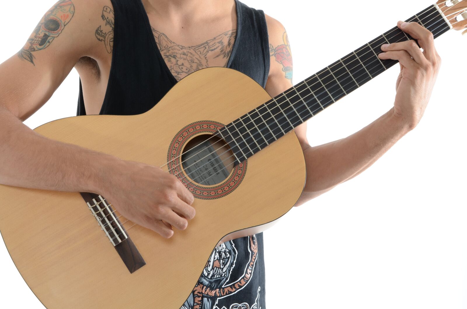 Nikon D7000 sample photo. Boy, tattoos, guitar photography