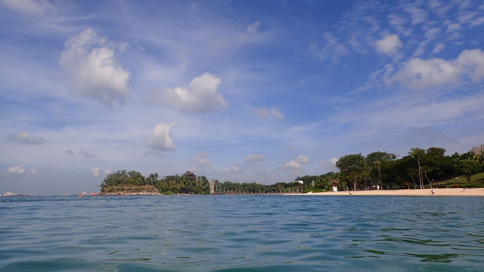 Olympus TG-3 sample photo. Sentosa, beach, blue sky photography