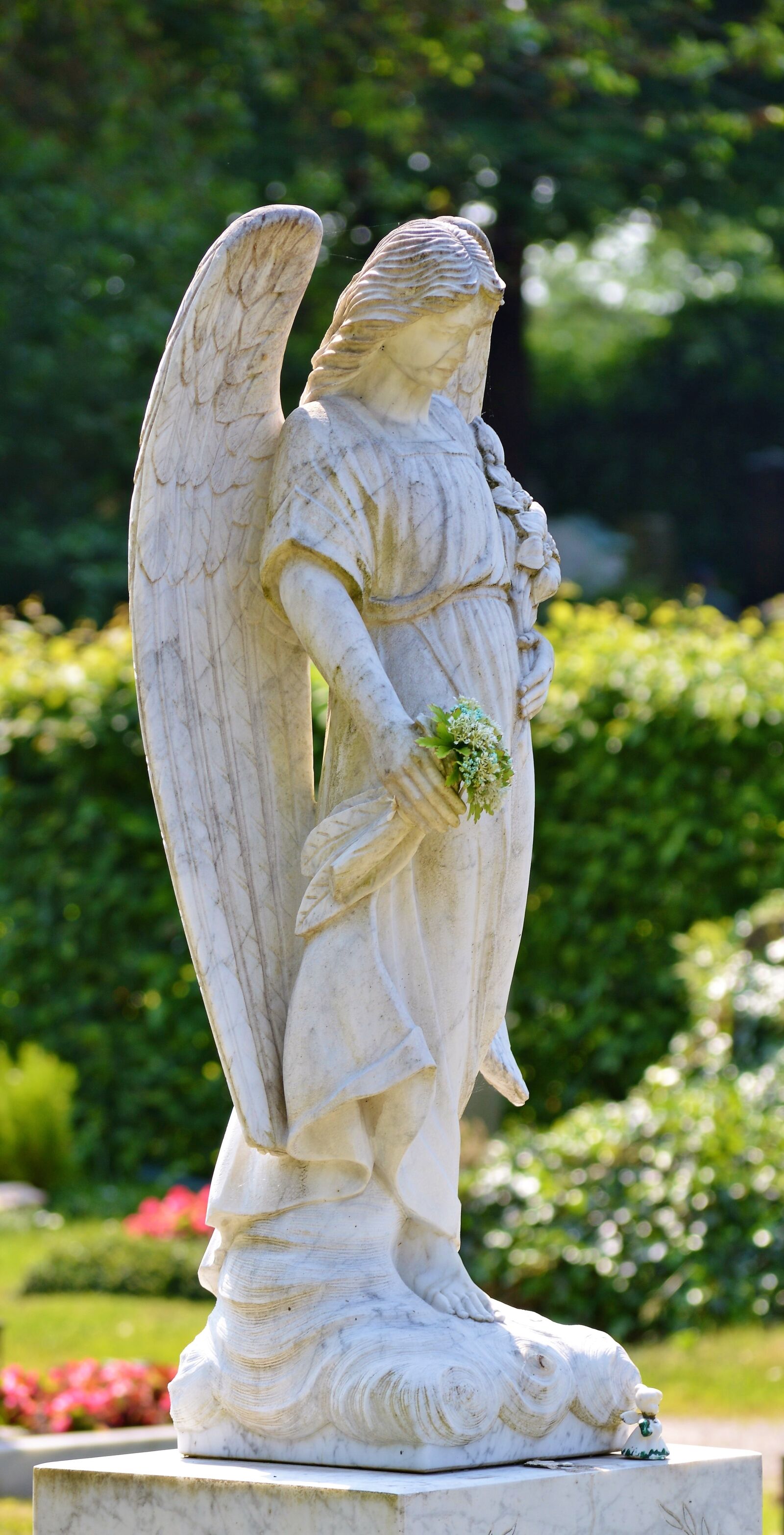 Nikon D3200 sample photo. Angel, stone, sculpture photography
