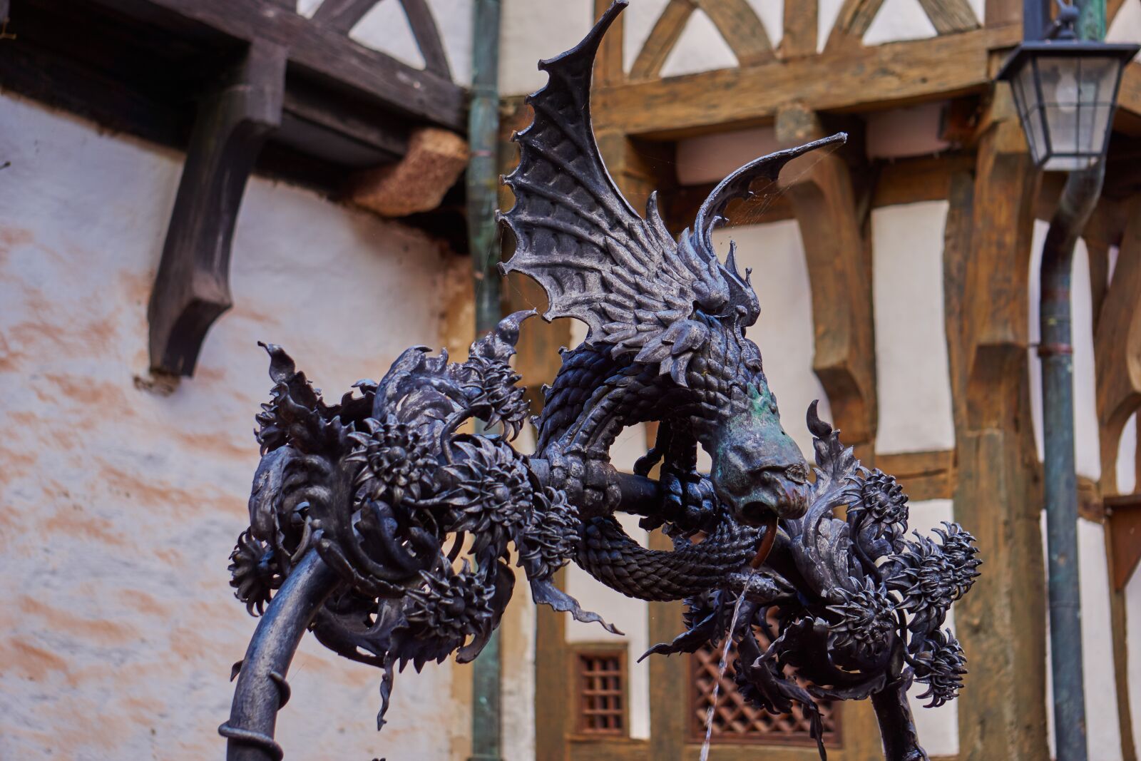 Sony a6000 sample photo. Fountain, old, gargoyle photography